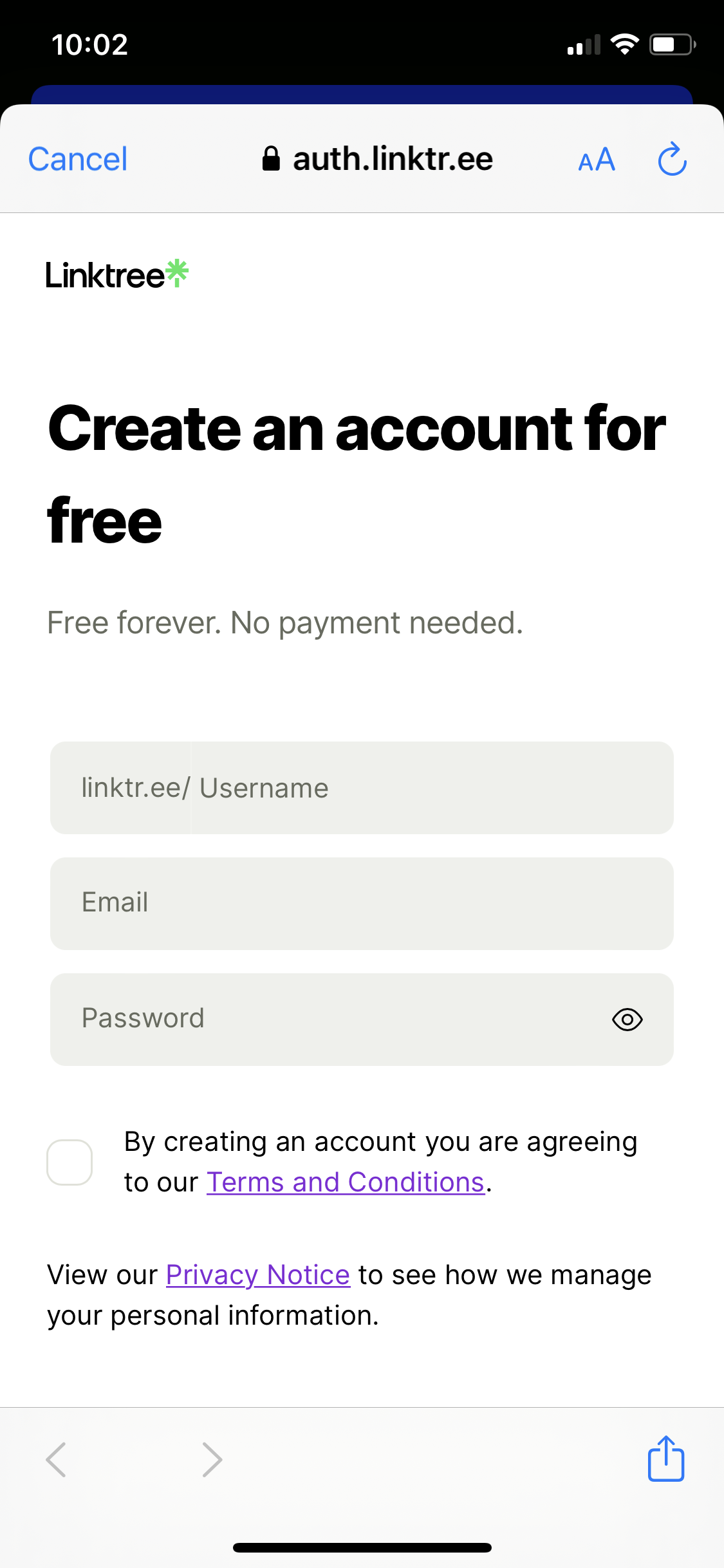 General browsing screenshot