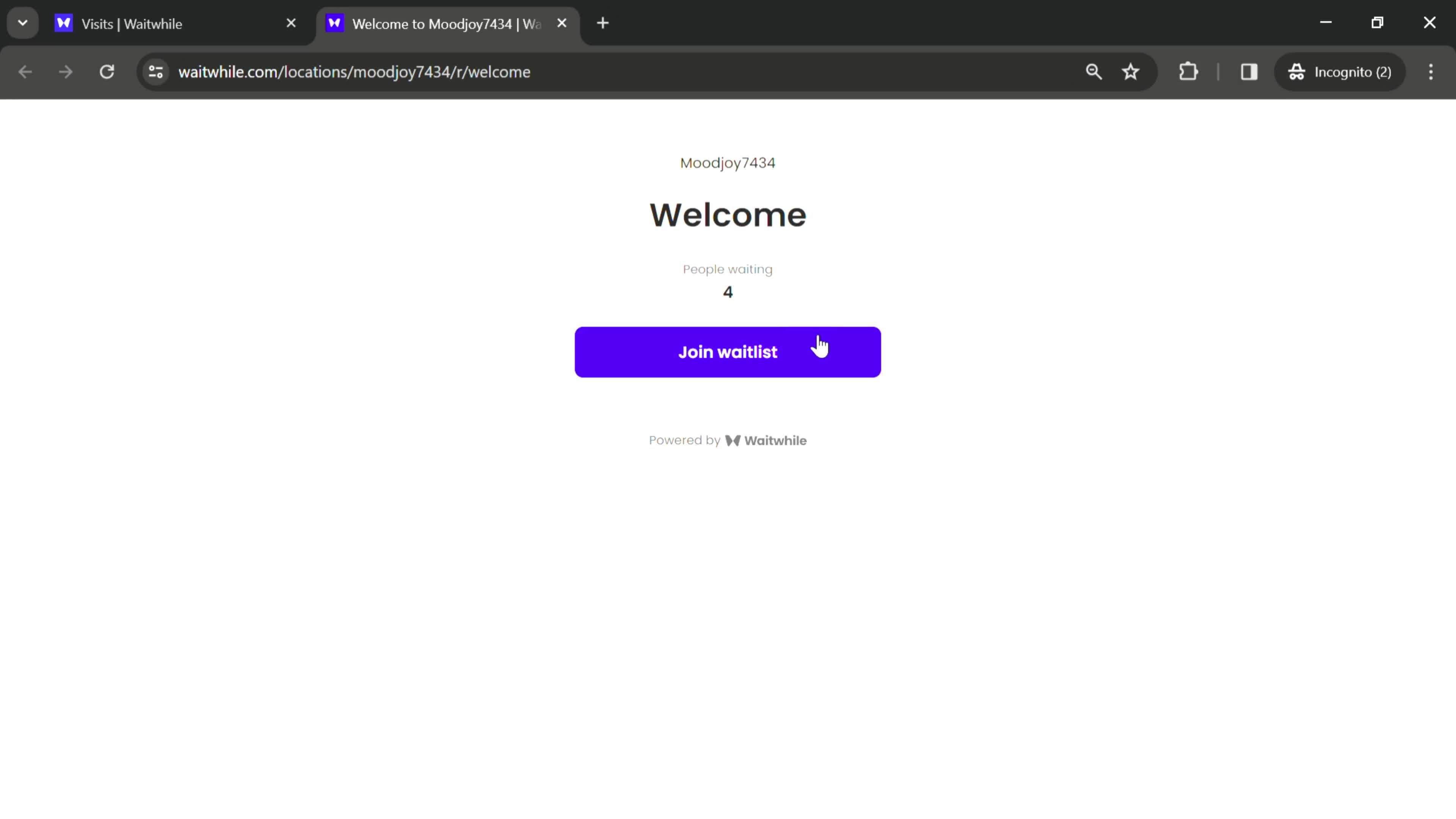 Joining waitlist on Waitwhile video thumbnail