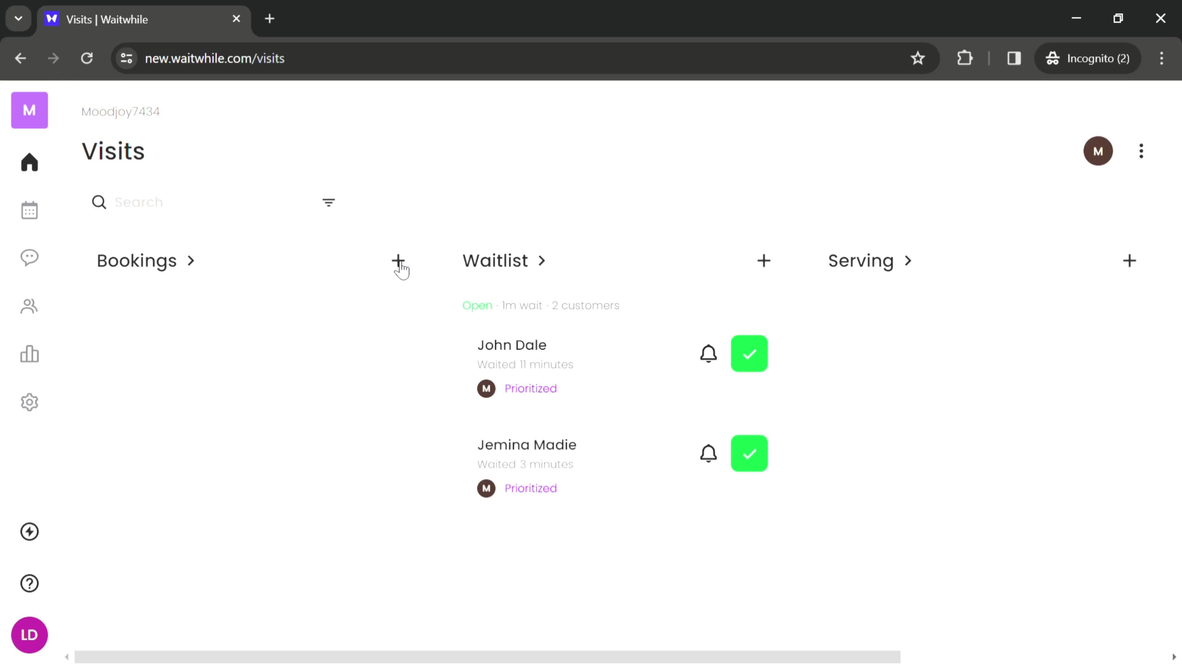 Adding to bookings on Waitwhile video thumbnail
