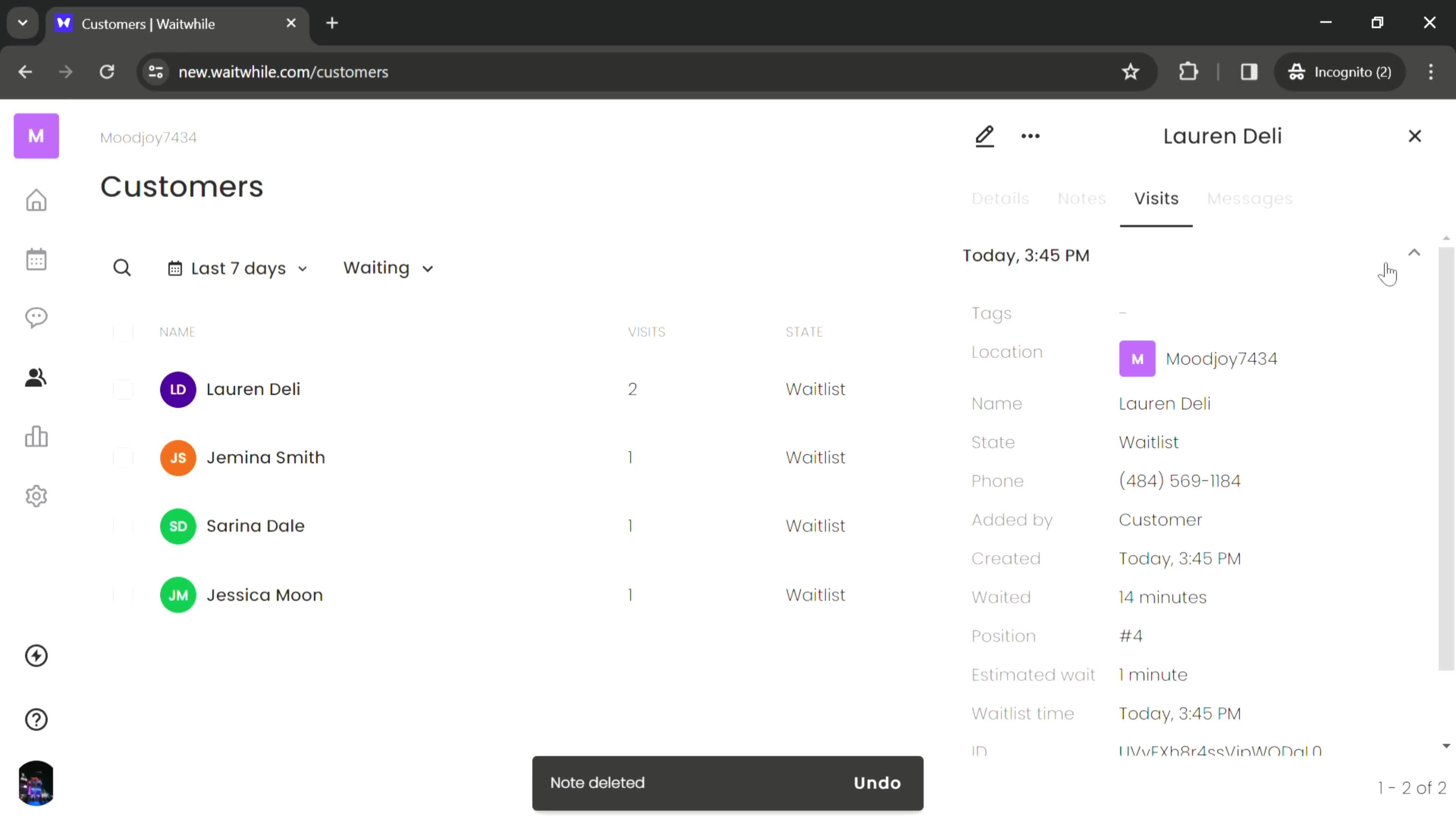 CRM screenshot