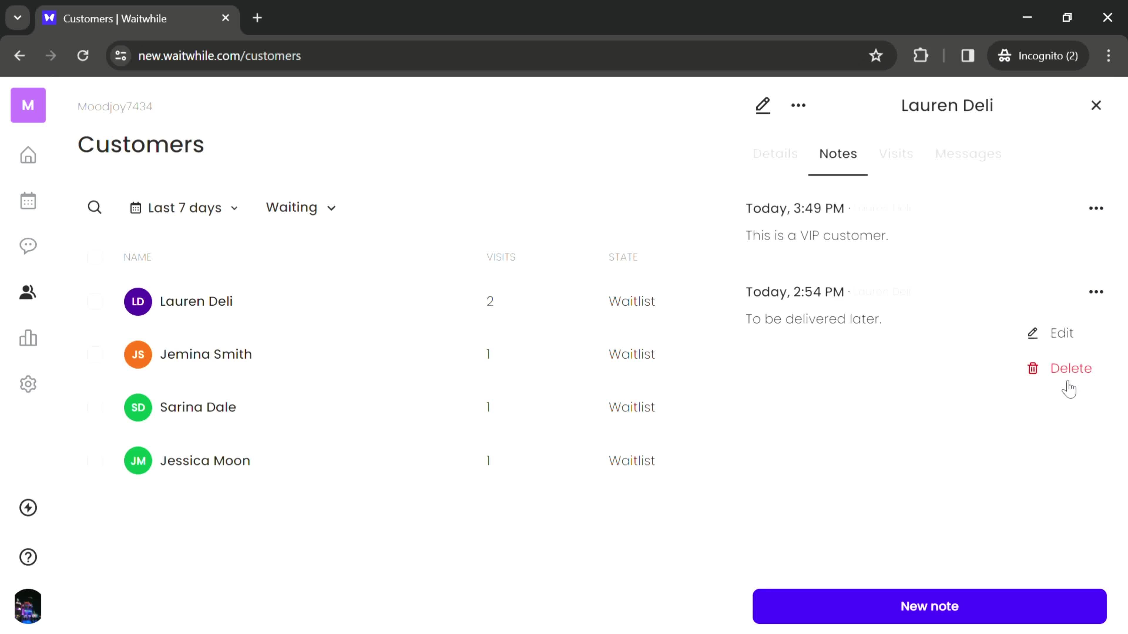 CRM screenshot