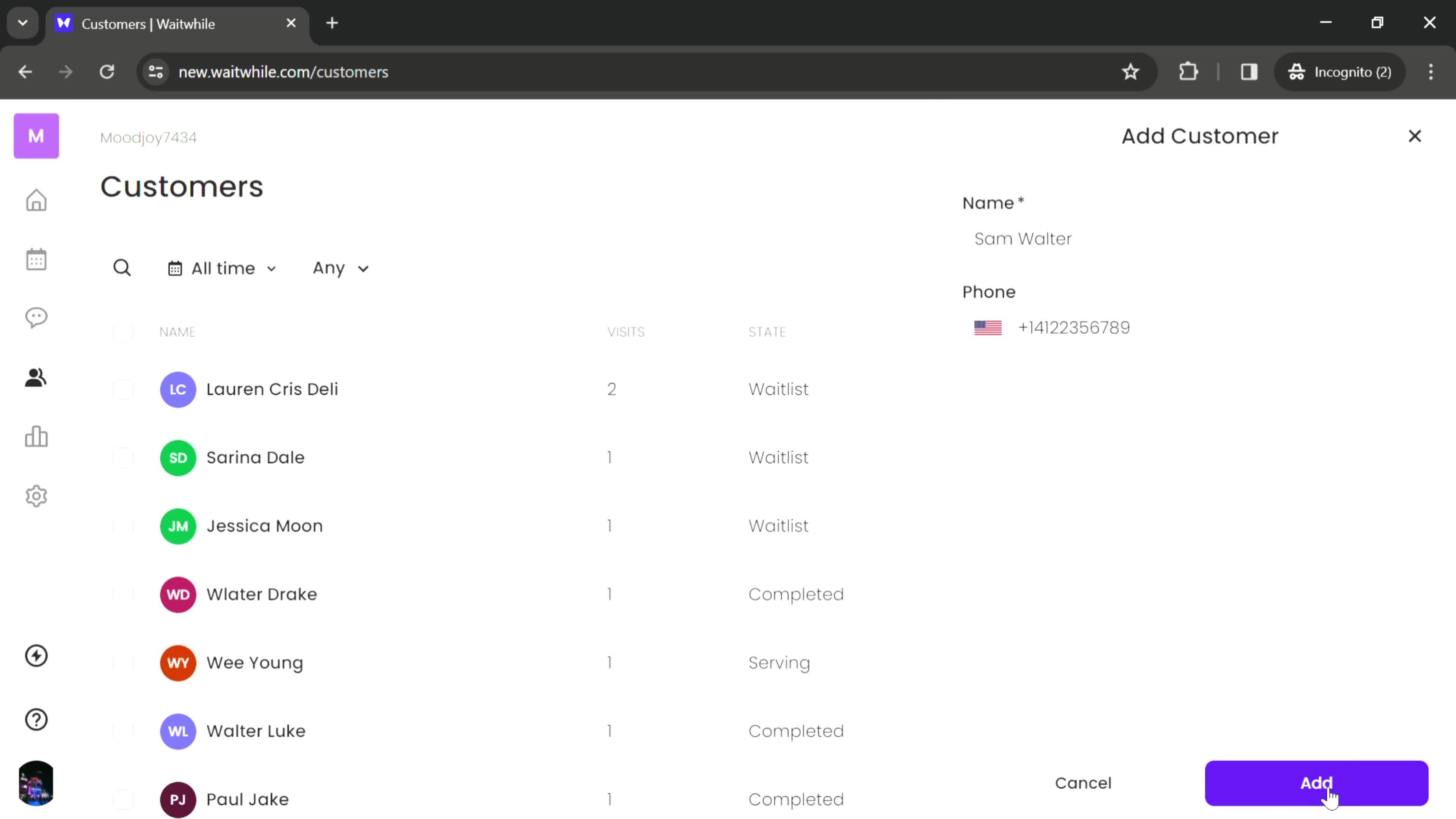 CRM screenshot
