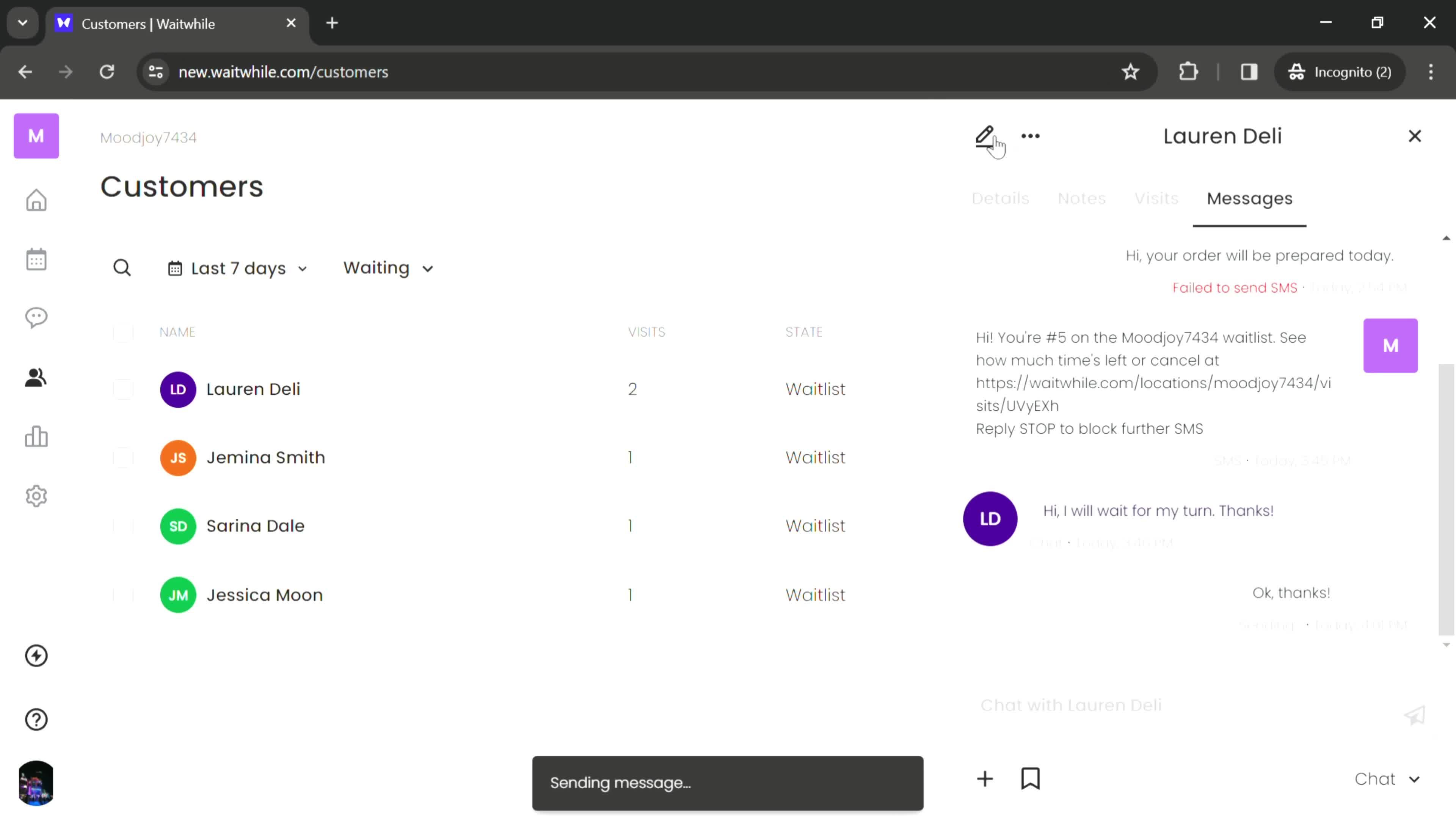 CRM screenshot