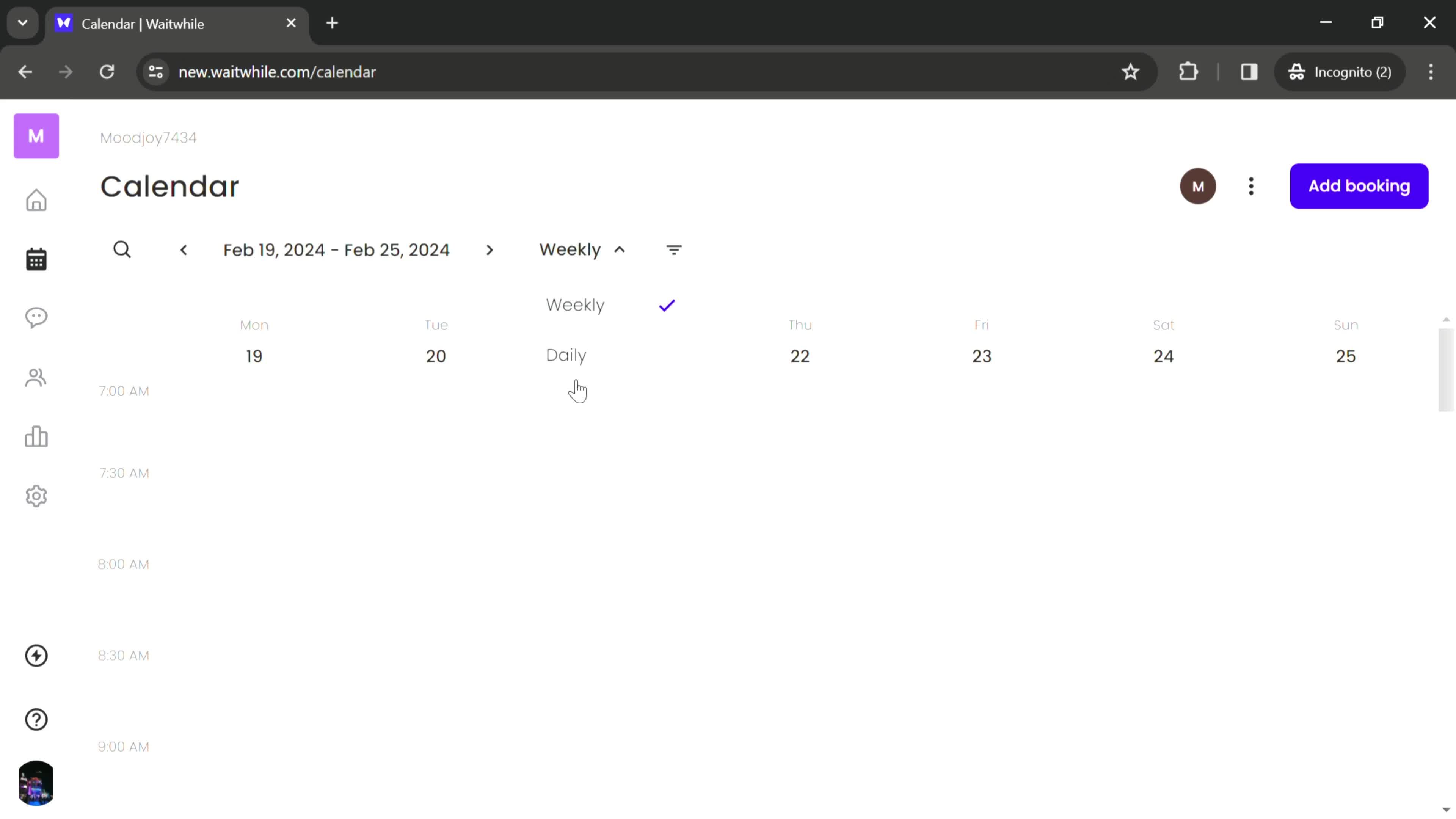 Calendar view on Waitwhile video thumbnail
