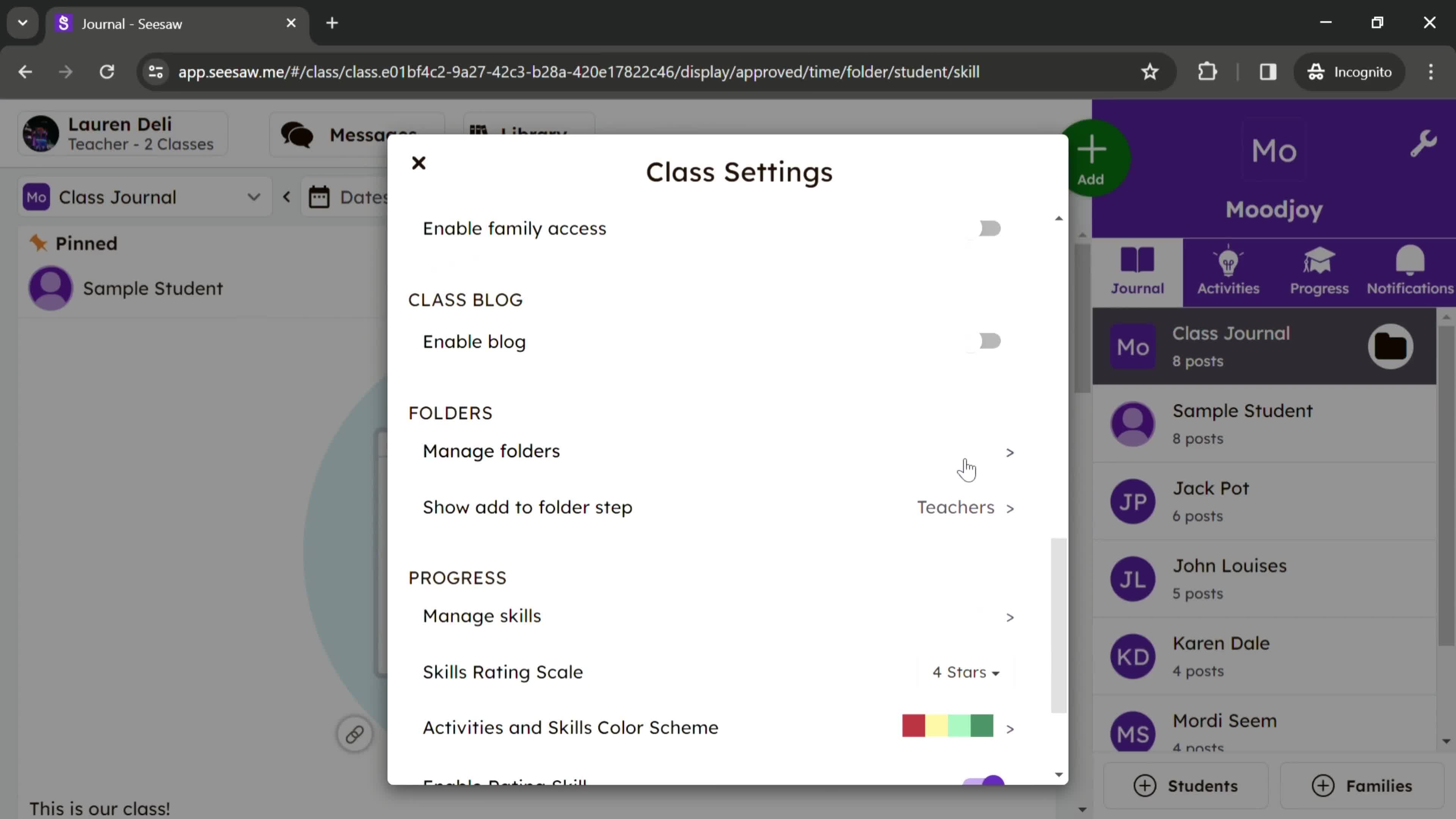 Creating a folder screenshot