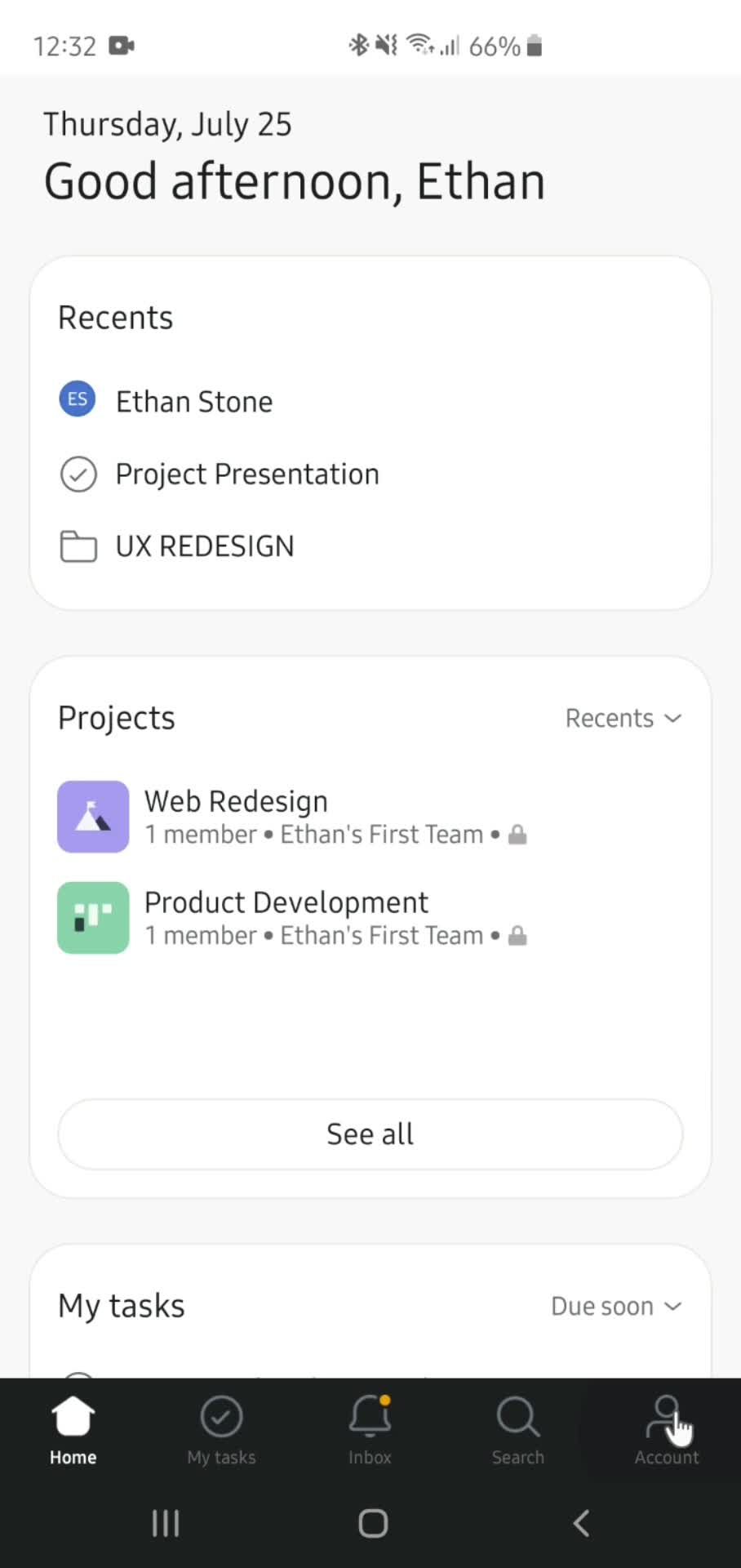 Editing personal info on Asana video thumbnail