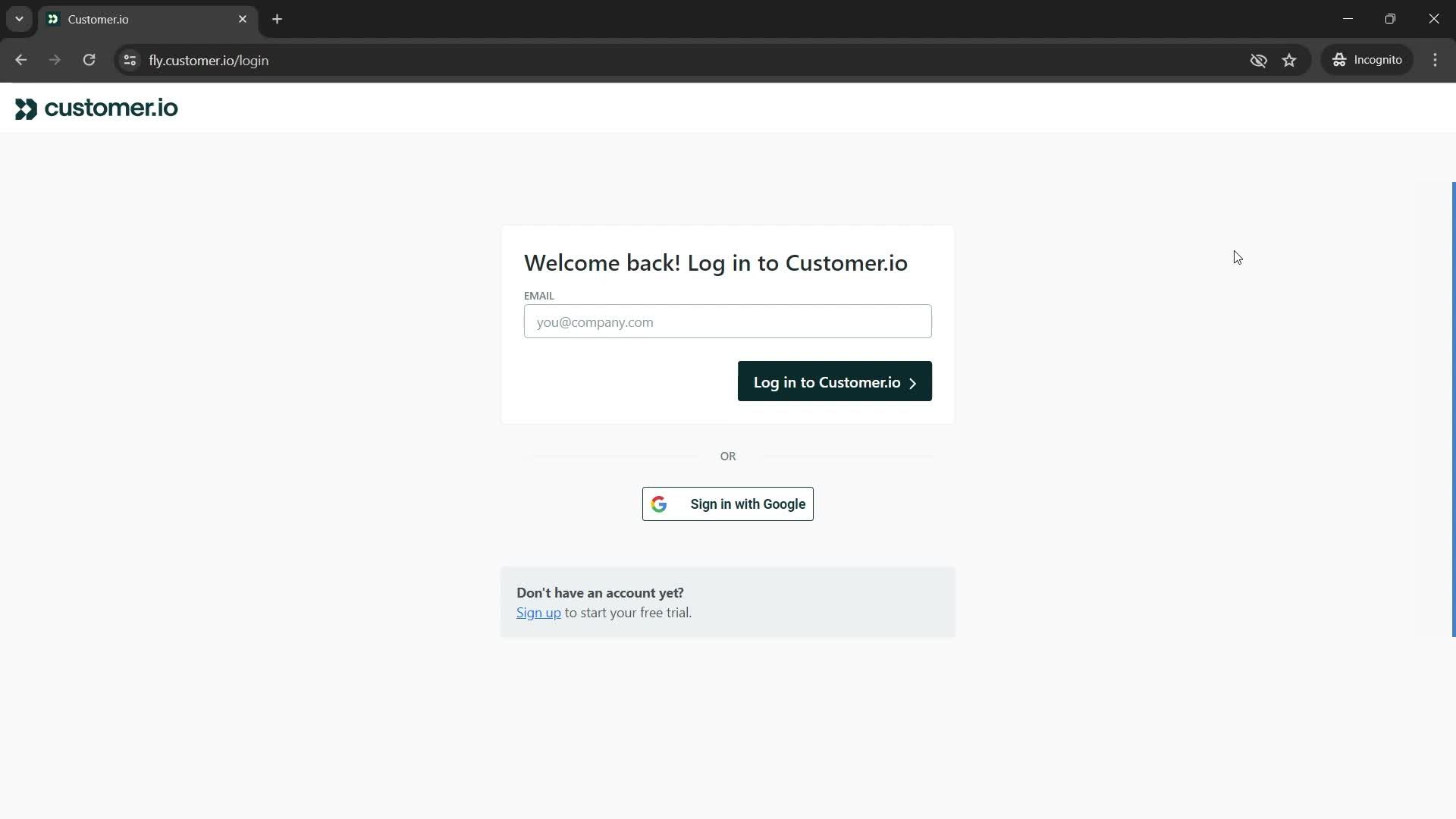 Logging out on Customer.io video thumbnail