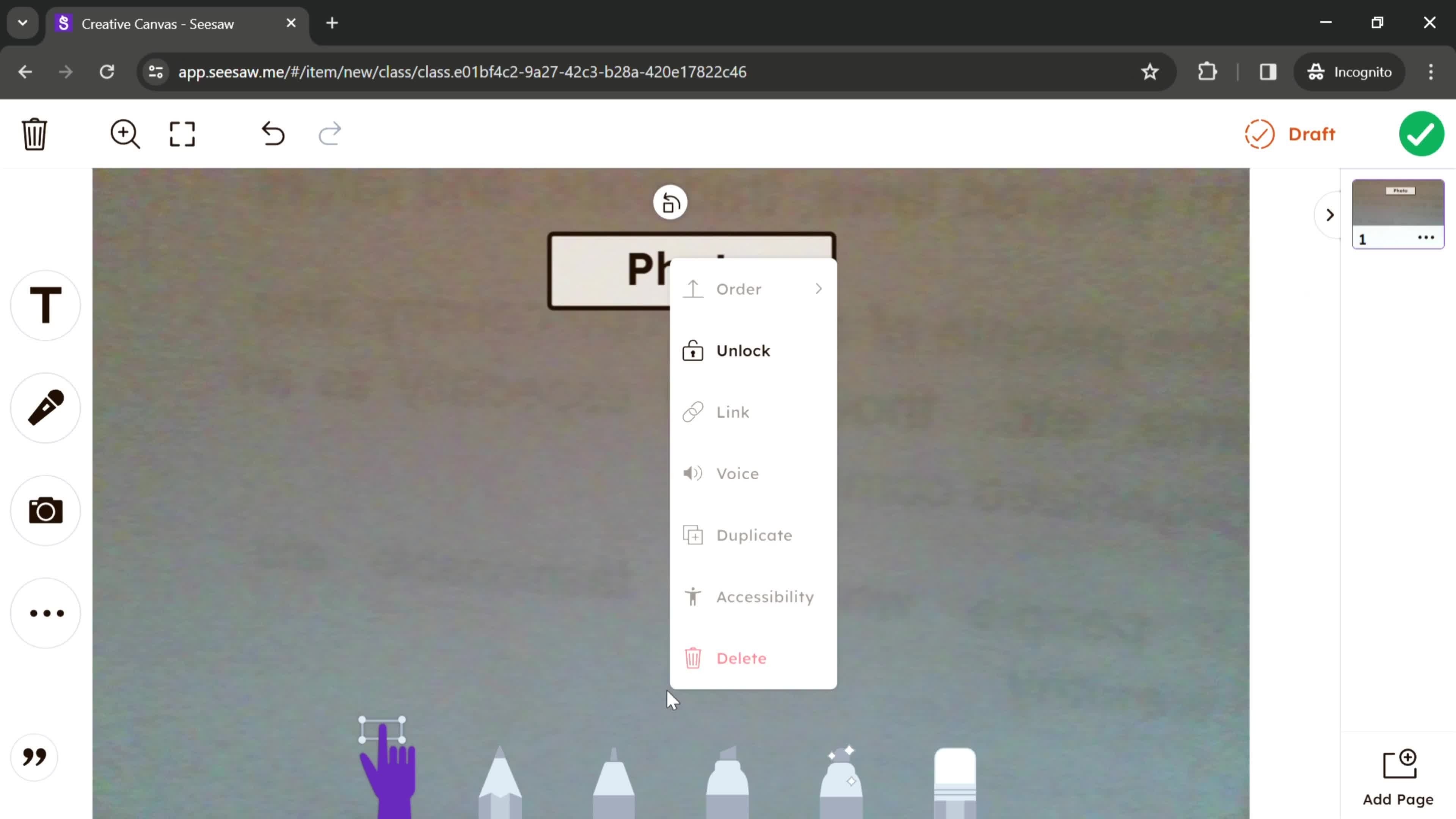 Taking a photo screenshot