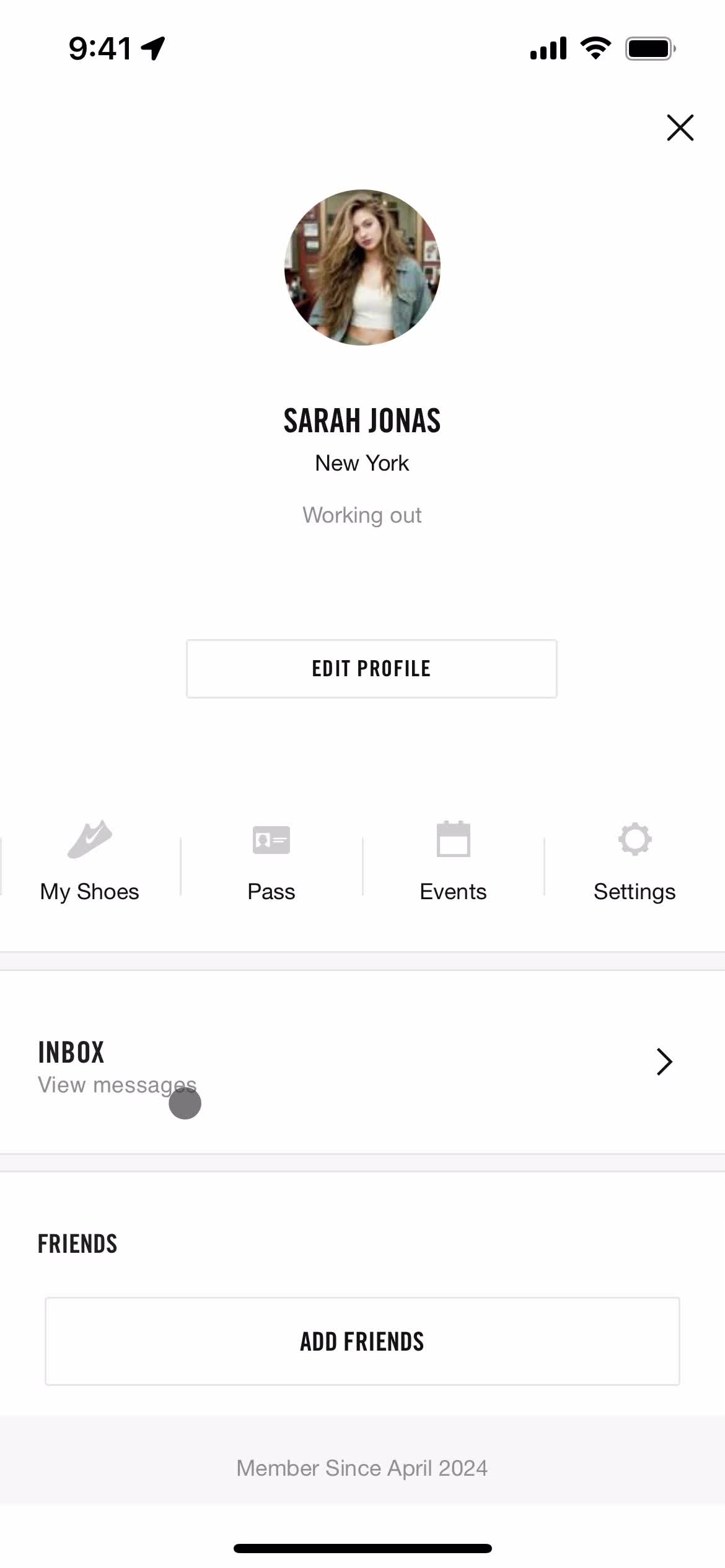 Accepting a friend request screenshot