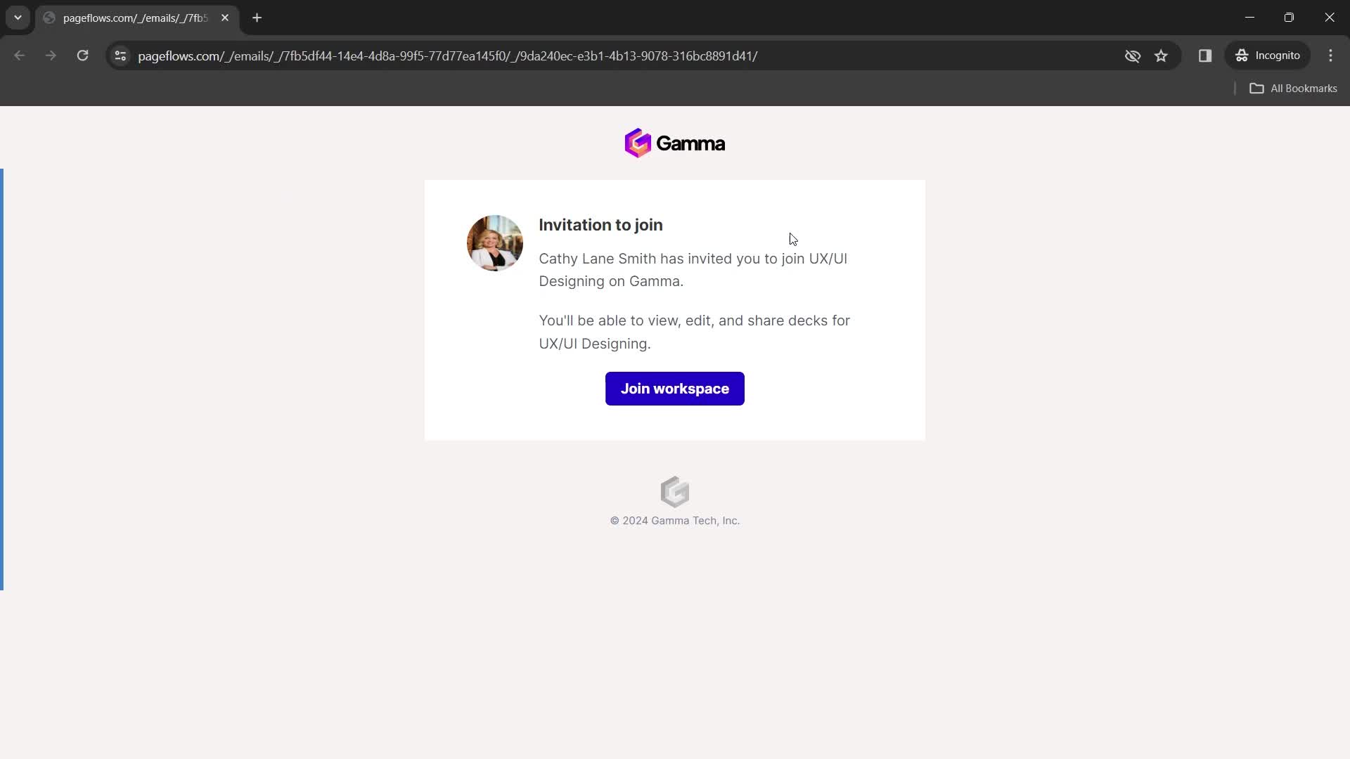 Accepting an invite on Gamma video thumbnail