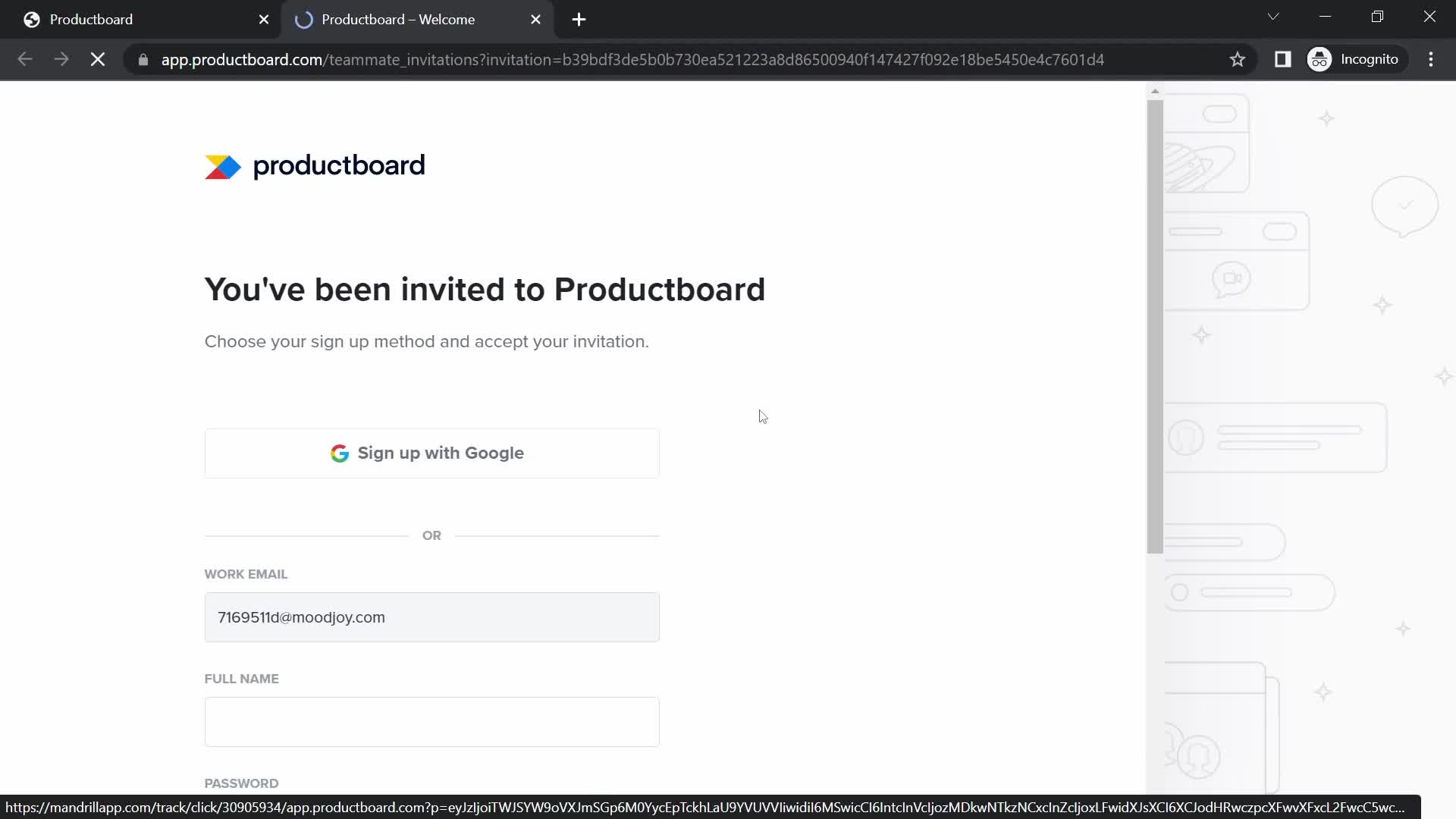 Accepting an invite on Productboard video thumbnail
