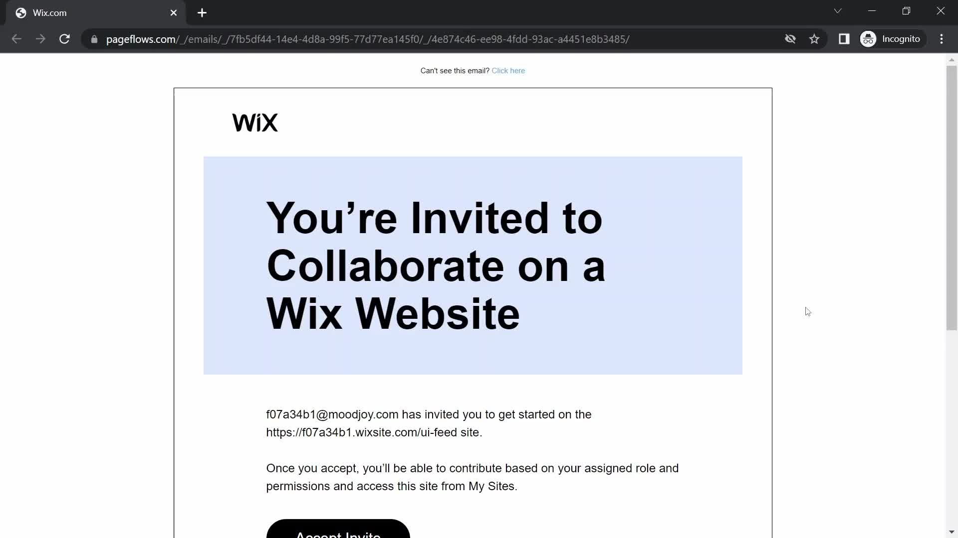 Accepting an invite on Wix video thumbnail