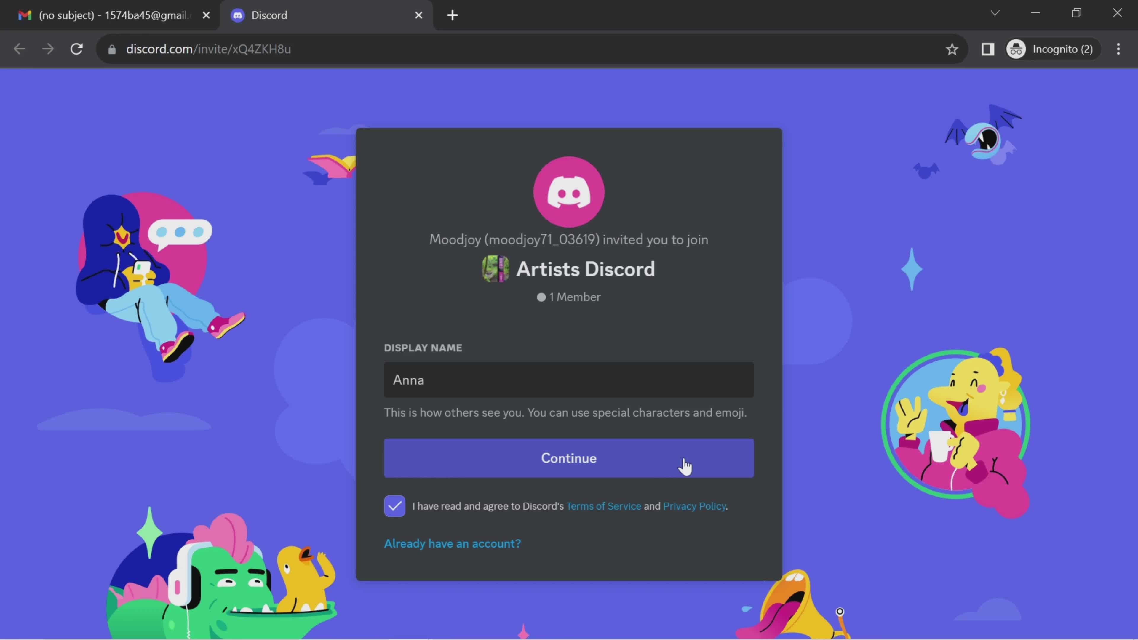 Accepting an invite on Discord video thumbnail