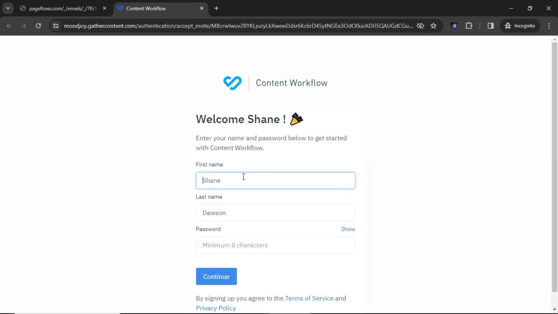 Accepting an invite on GatherContent video thumbnail