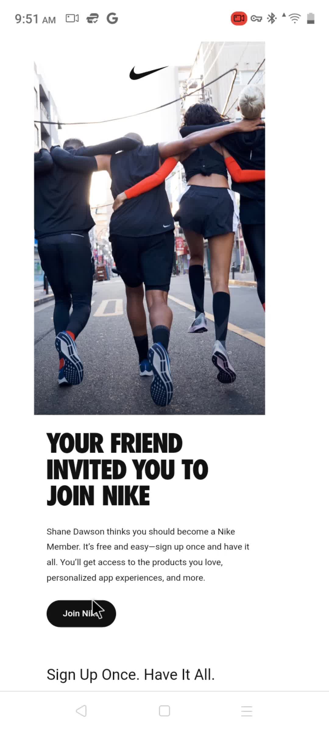 Accepting an invite on Nike Run Club video thumbnail