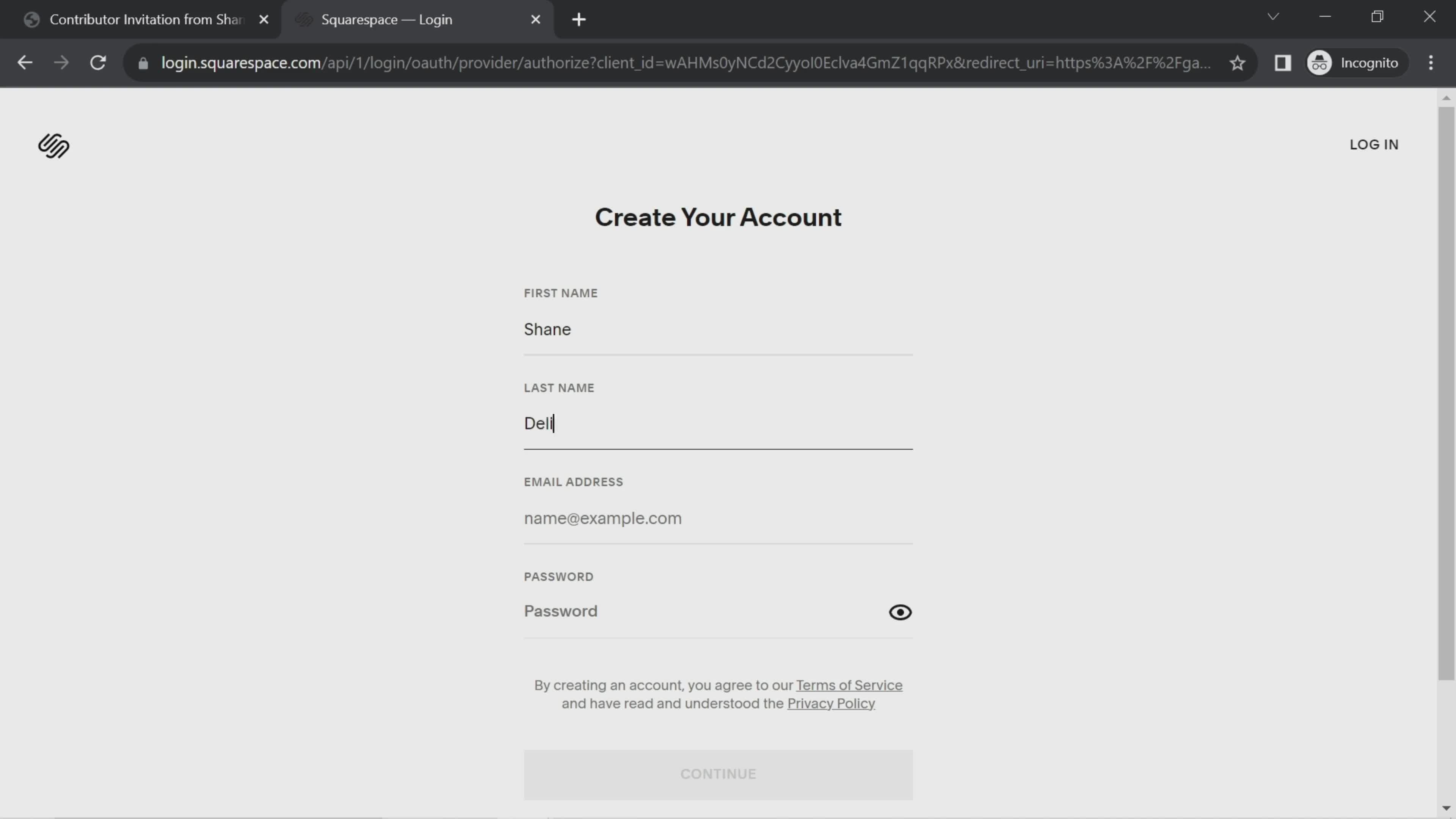Accepting an invite on Squarespace video thumbnail