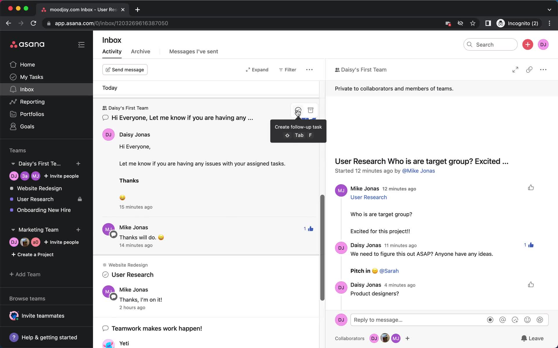 Activity feed on Asana video thumbnail