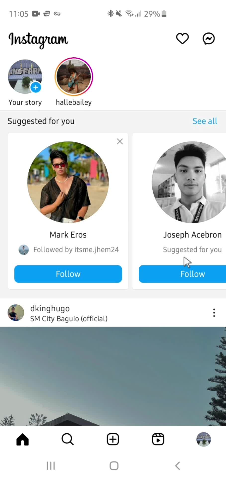 Adding comments on Instagram video thumbnail