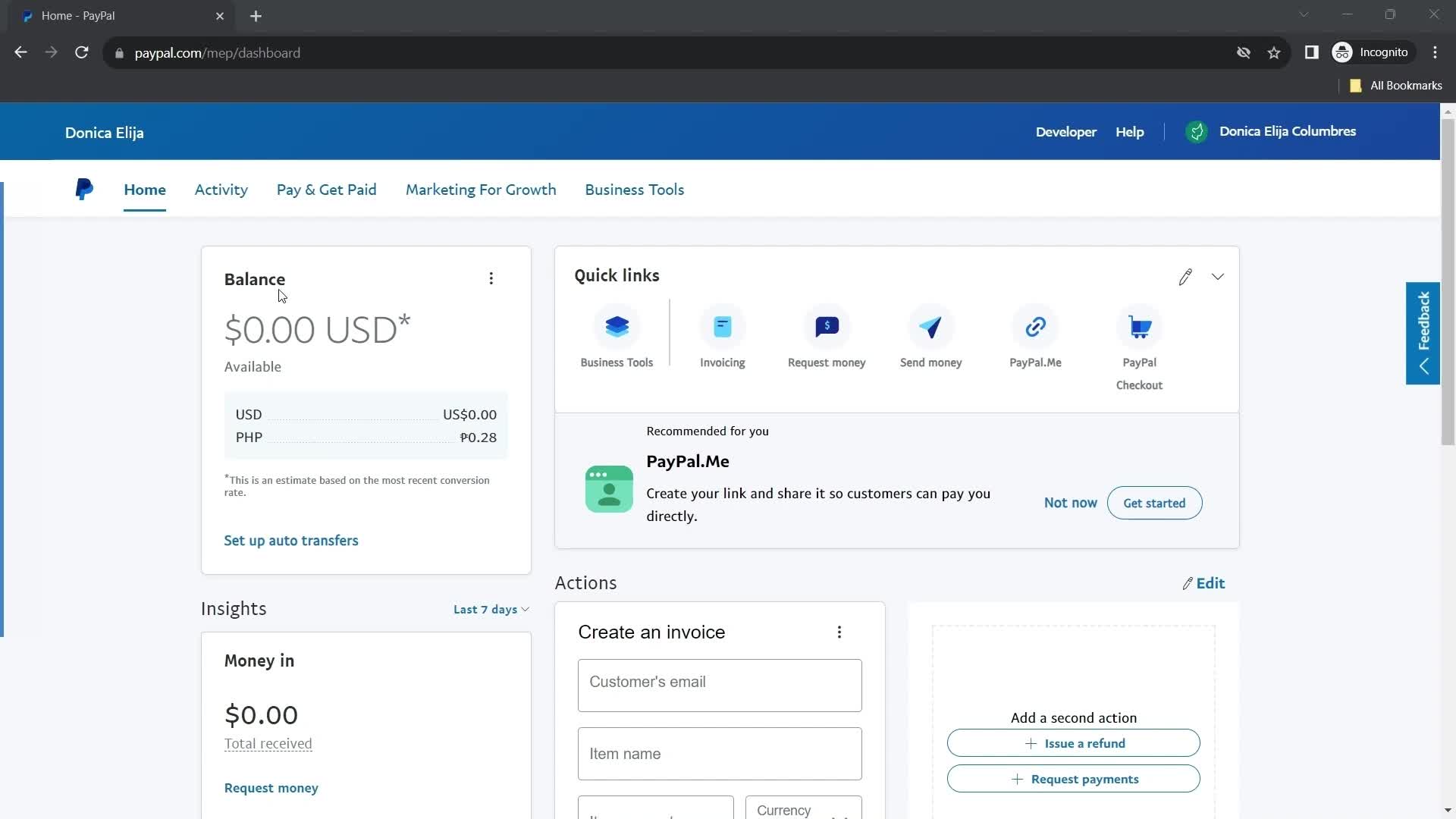 Adding payment details on PayPal video thumbnail
