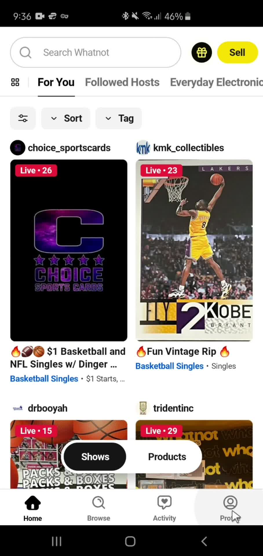 Adding payment details on Whatnot video thumbnail
