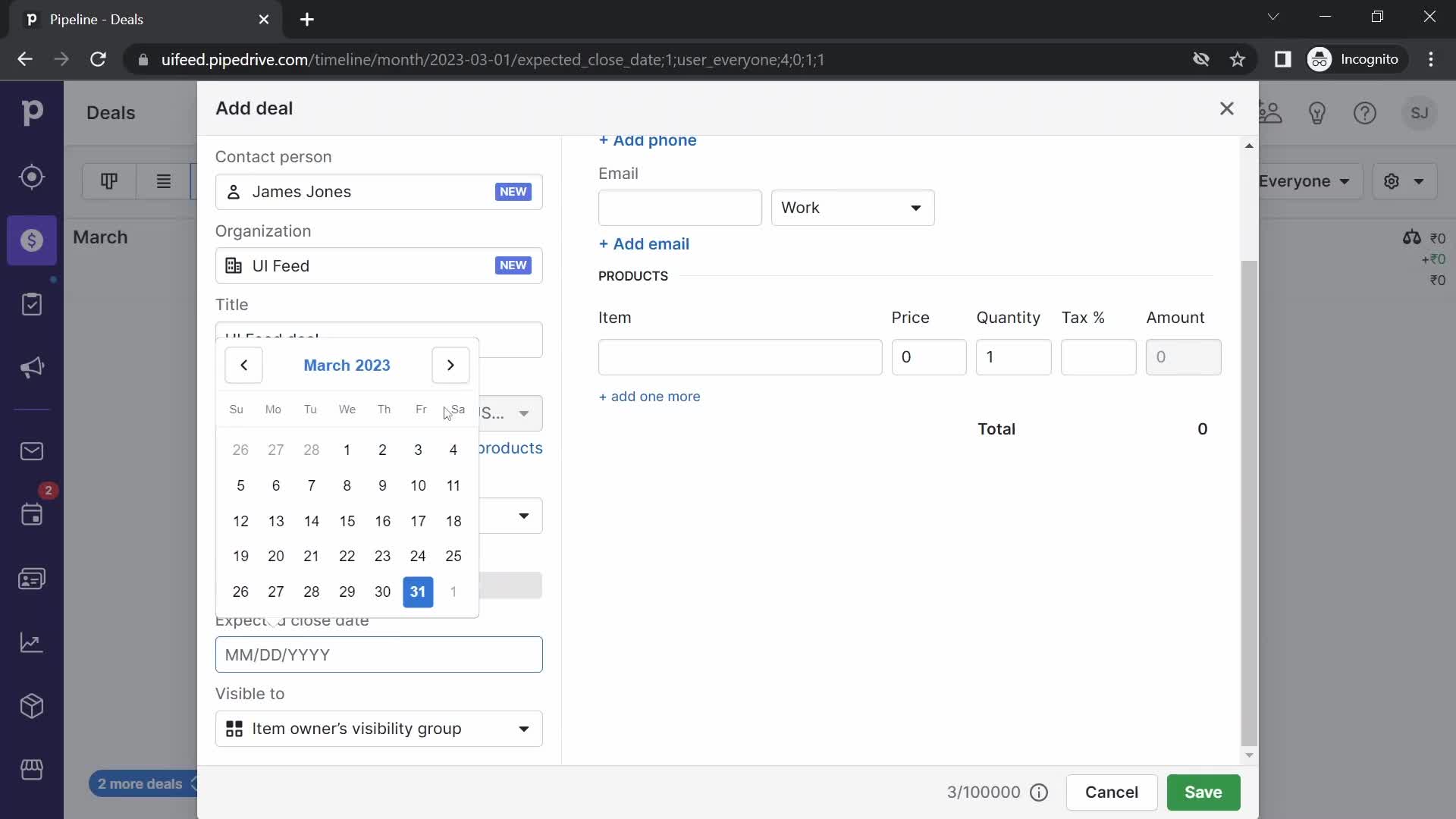Adding a deal on Pipedrive video thumbnail