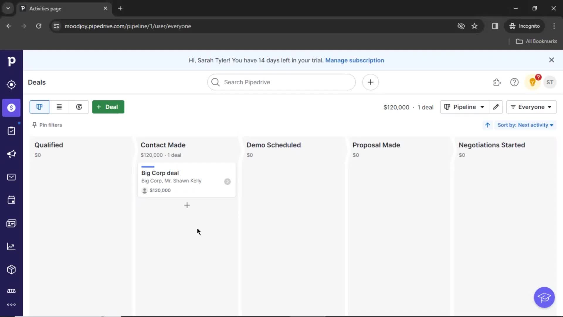 Adding a deal on Pipedrive video thumbnail