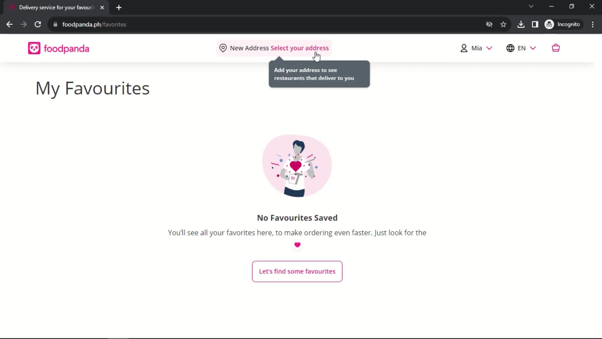 Adding an address on foodpanda video thumbnail