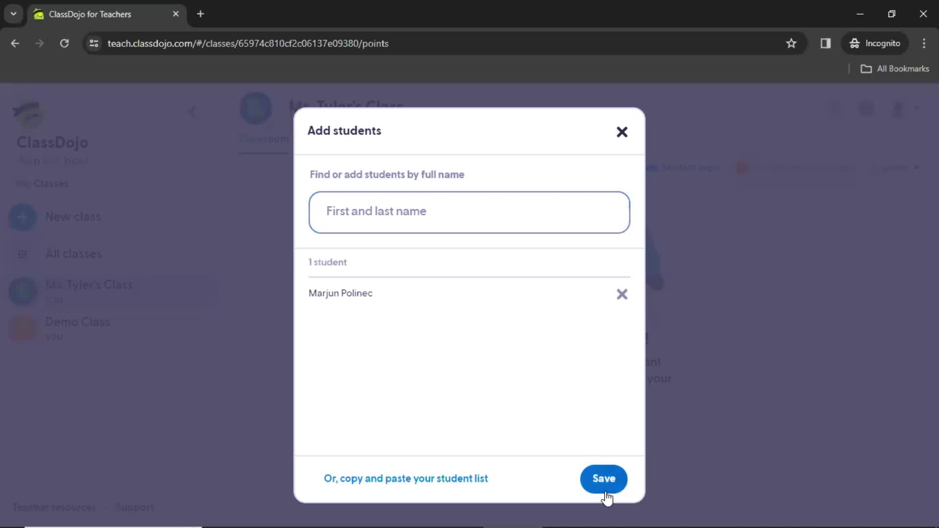Adding a student on ClassDojo video thumbnail