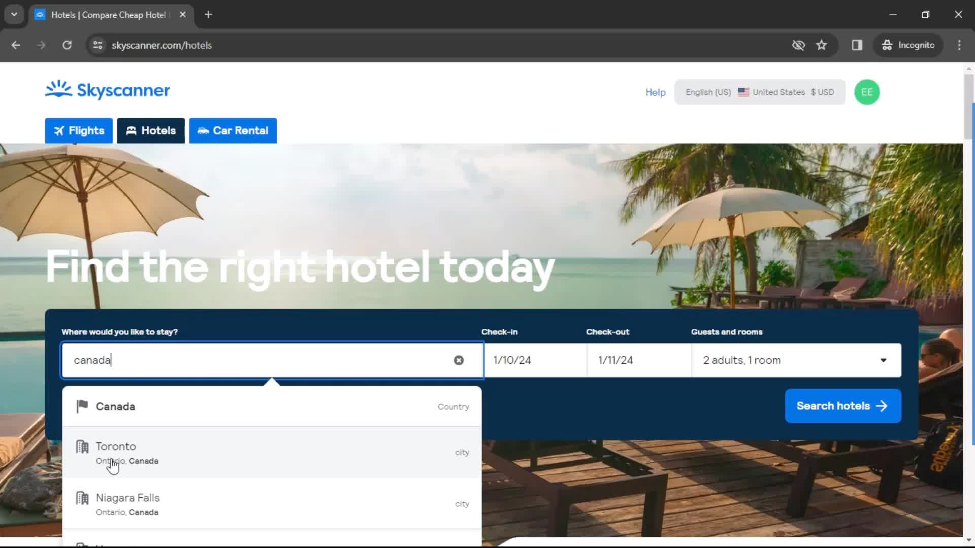 Booking a room on Skyscanner video thumbnail