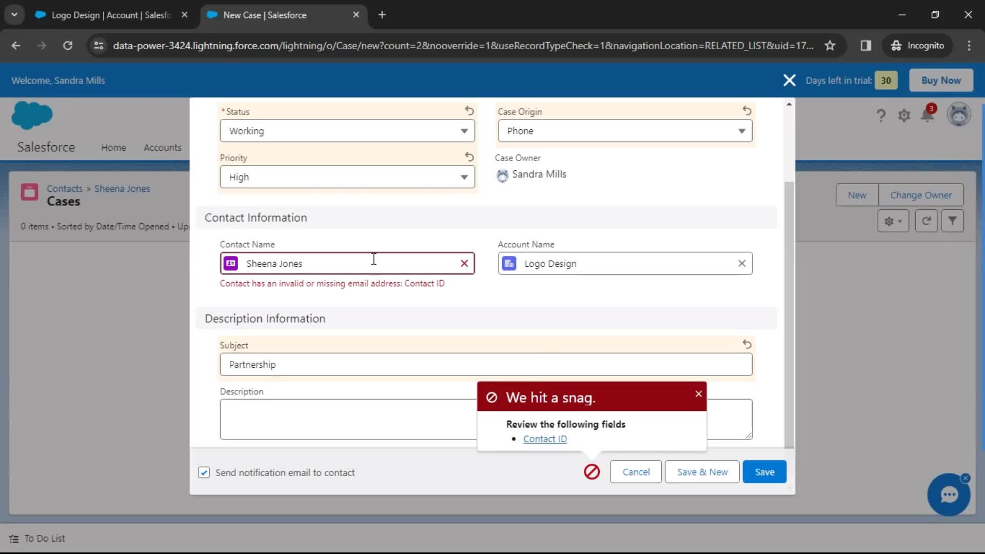 CRM screenshot
