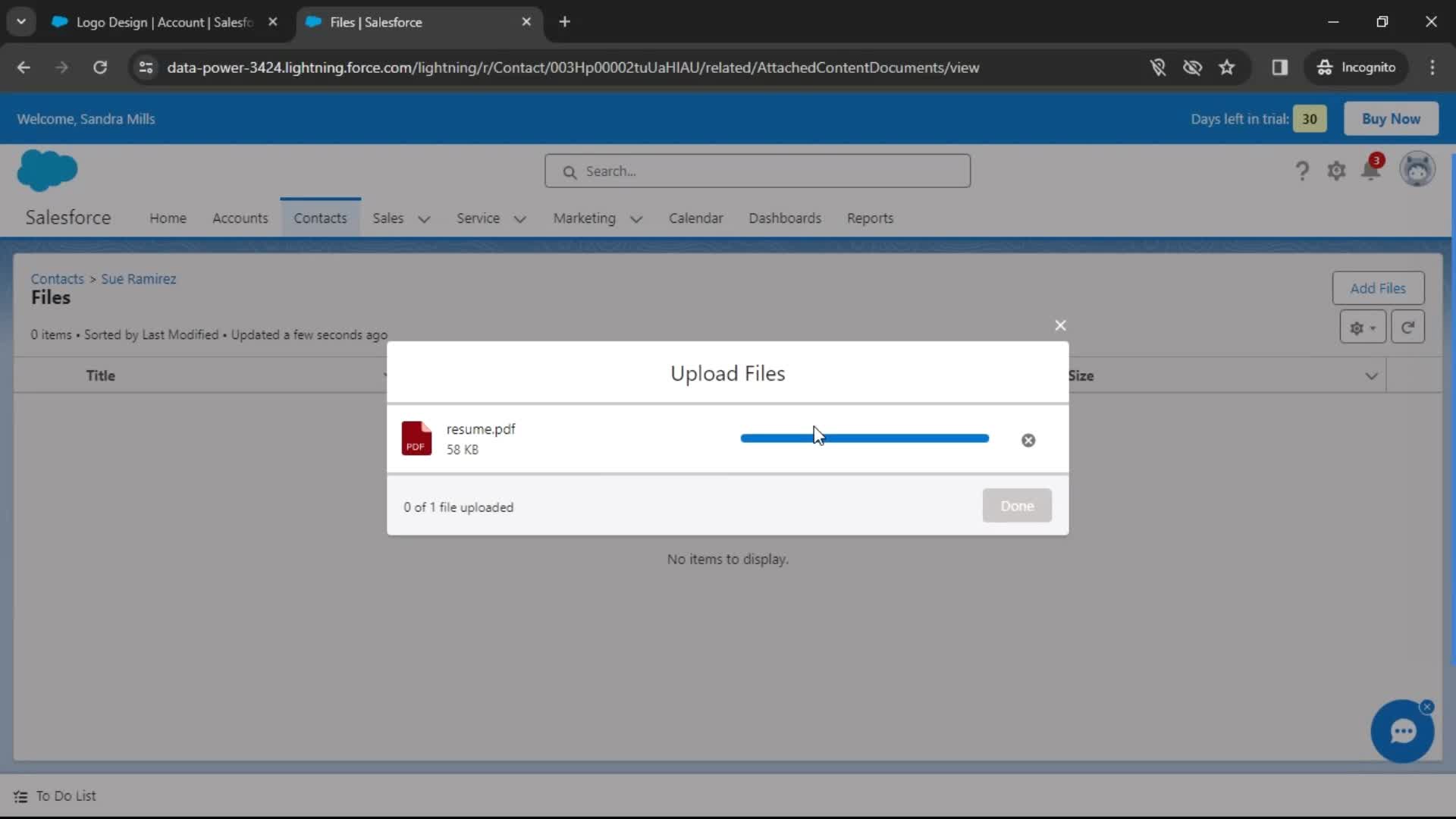 CRM screenshot