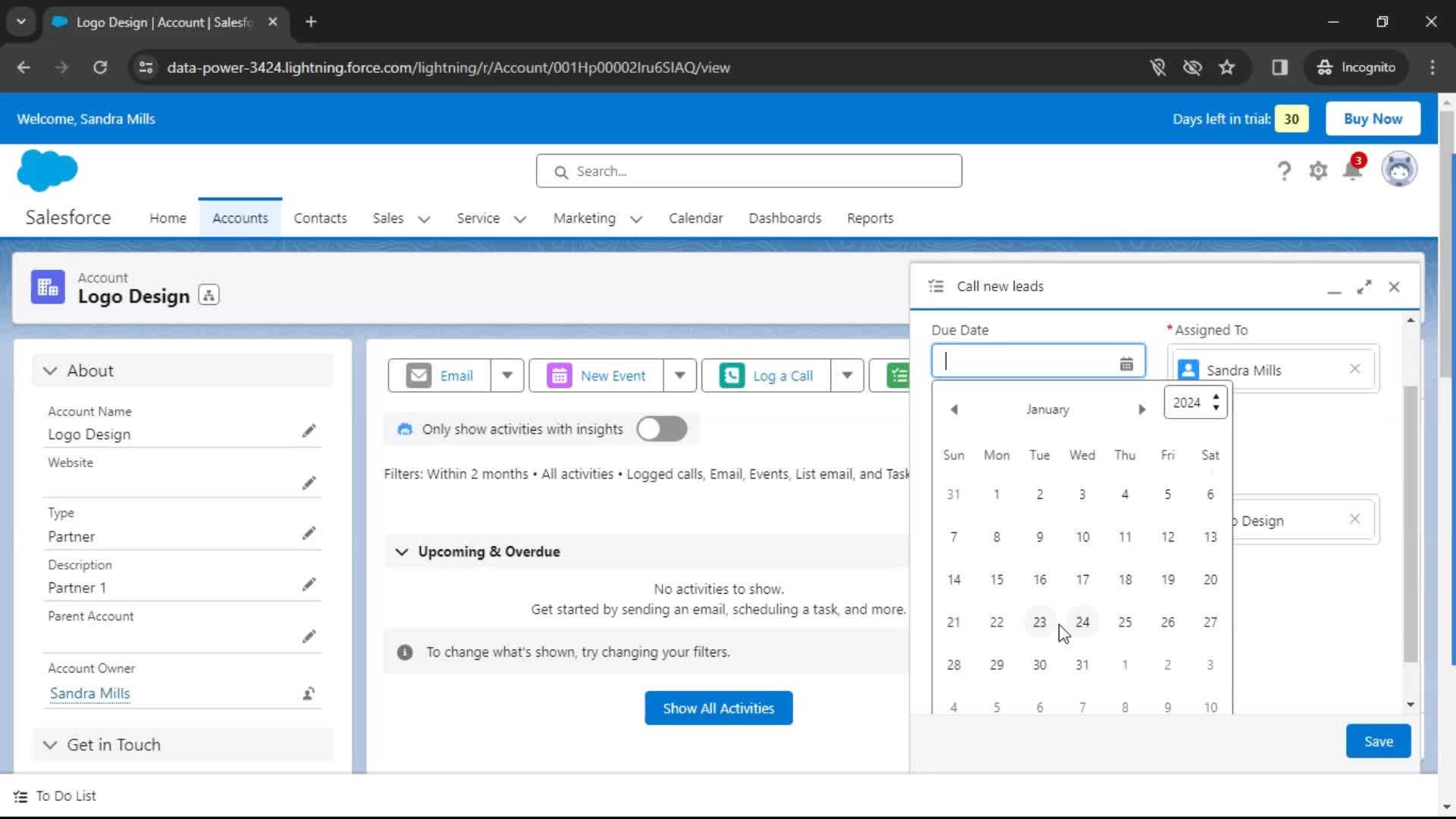 CRM screenshot