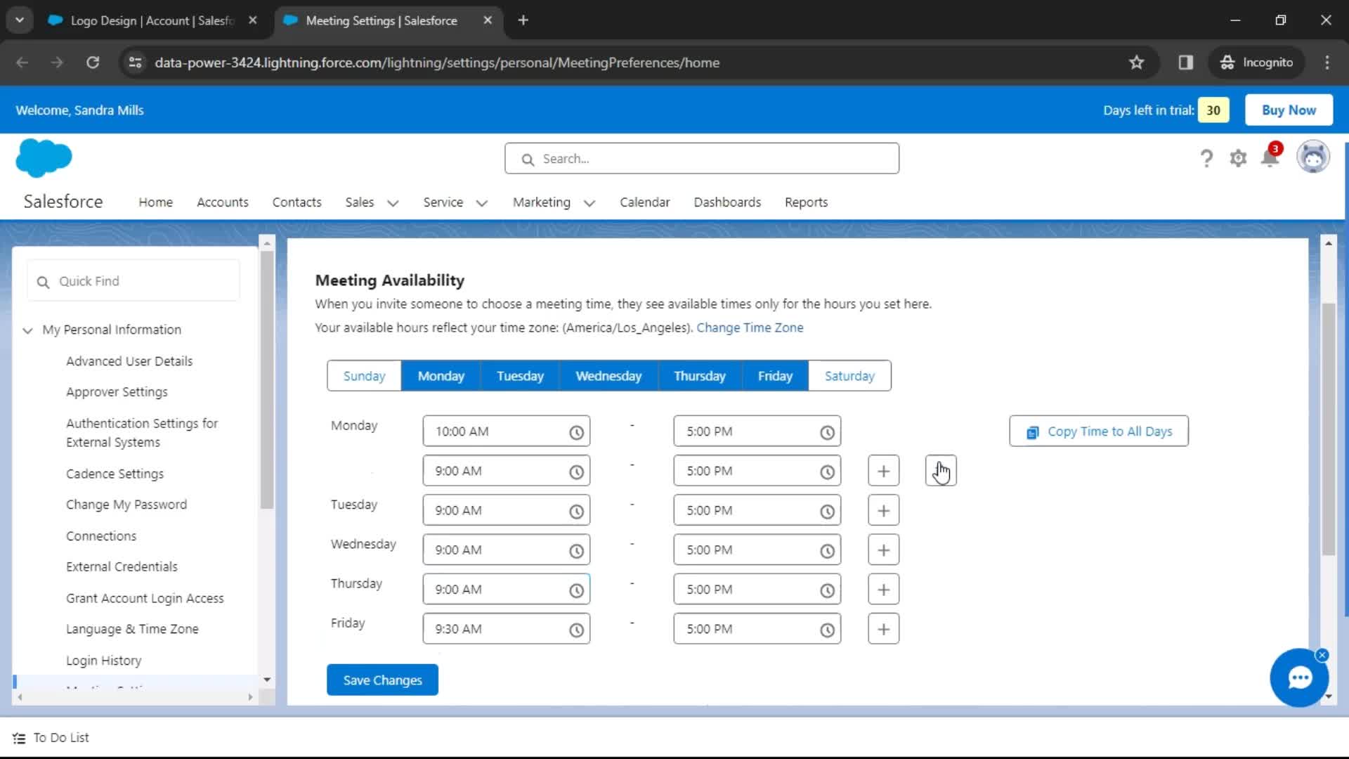 CRM screenshot