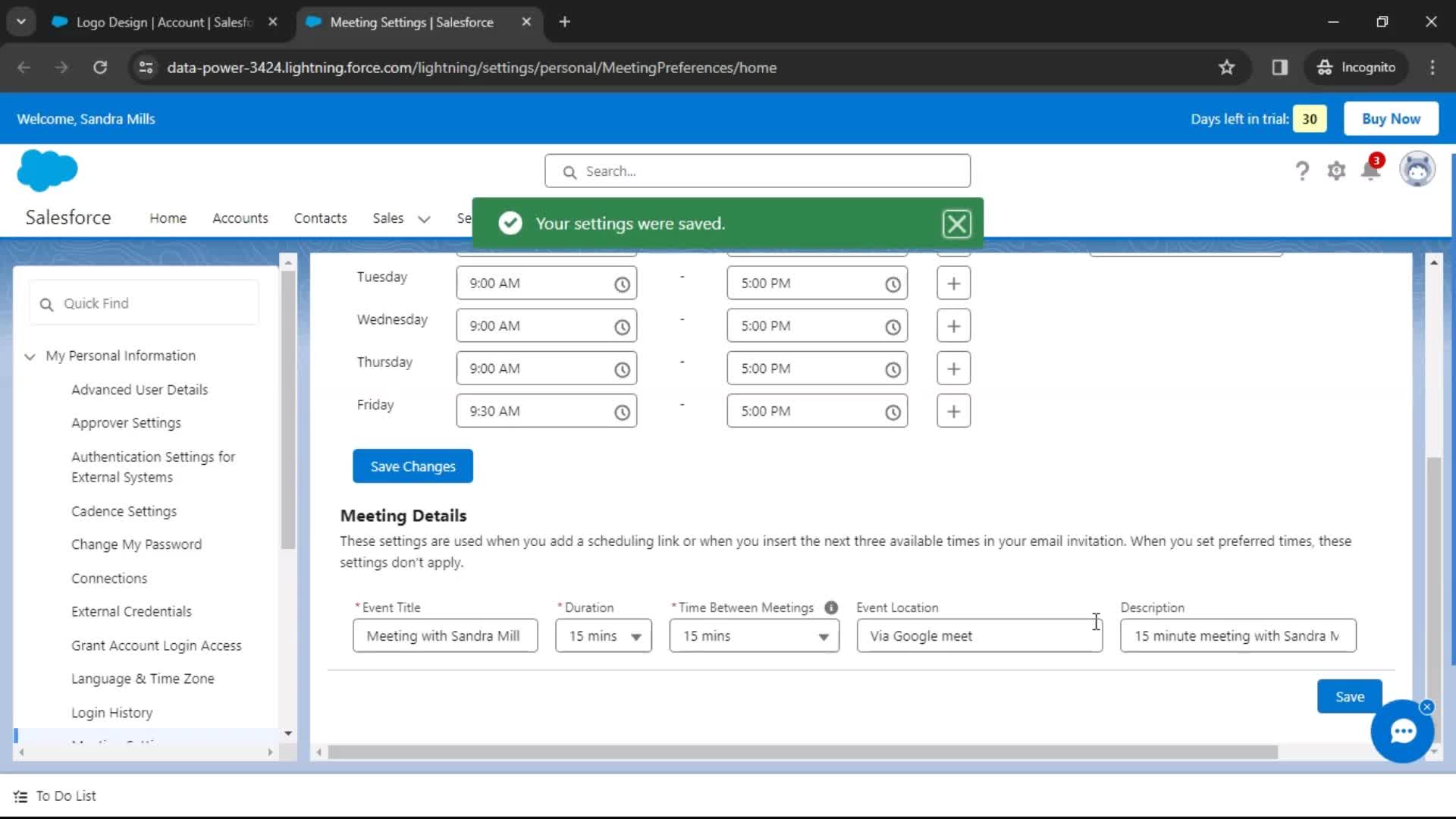 CRM screenshot