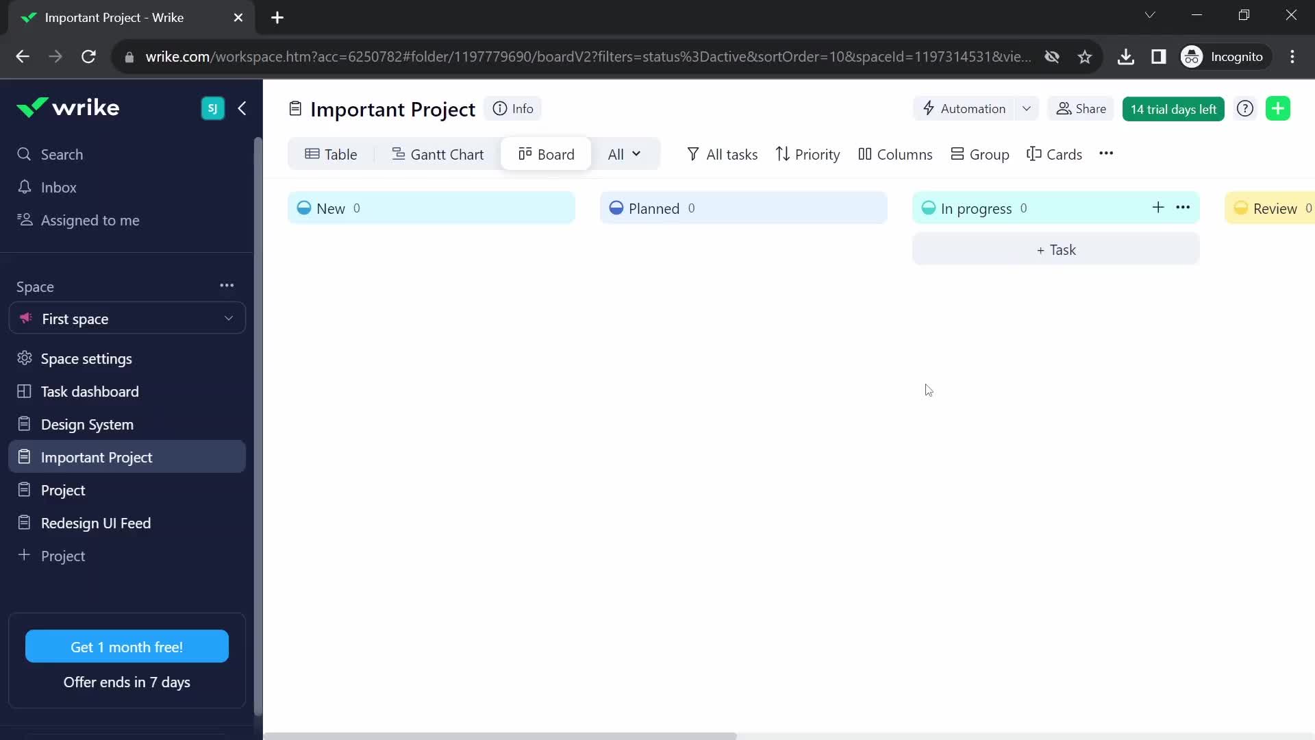 CSV import screenshot