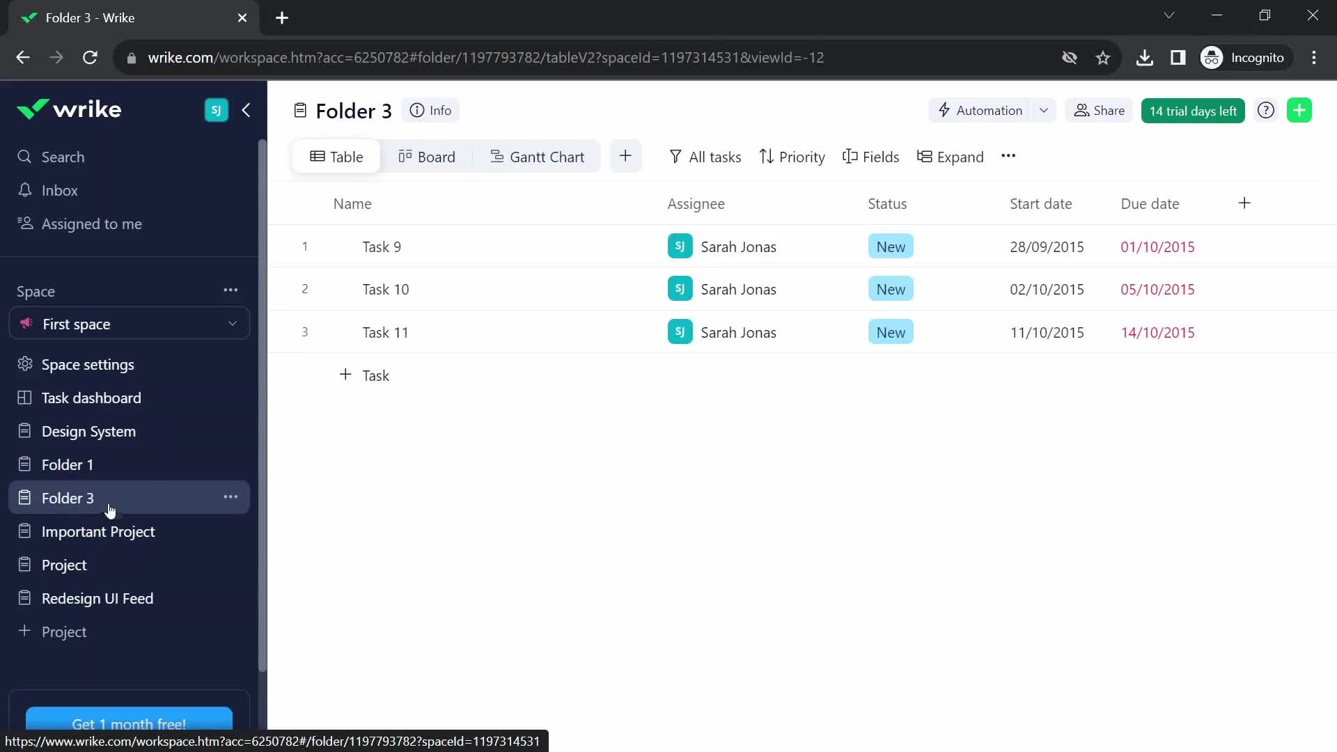 CSV import screenshot