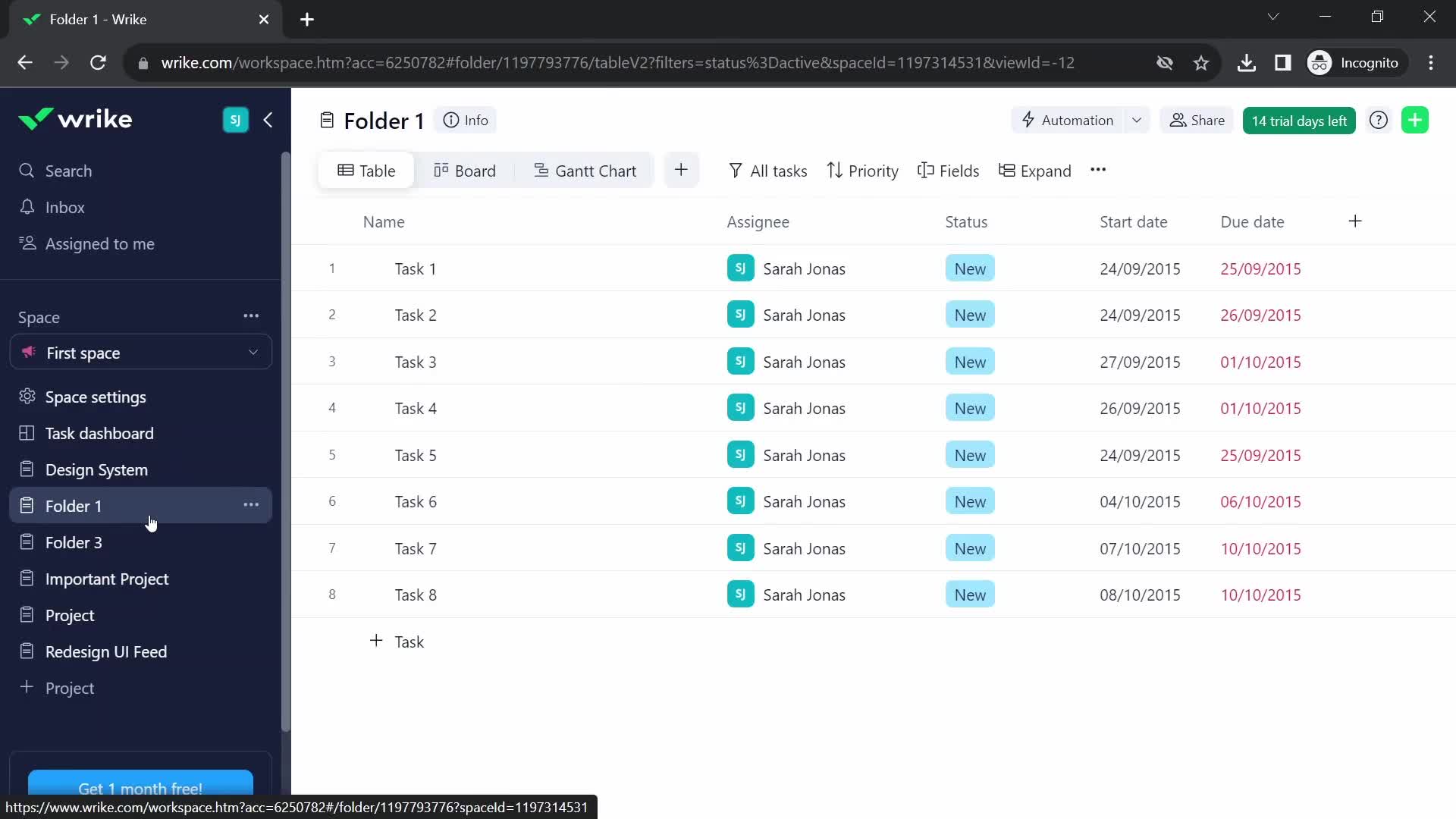 CSV import screenshot