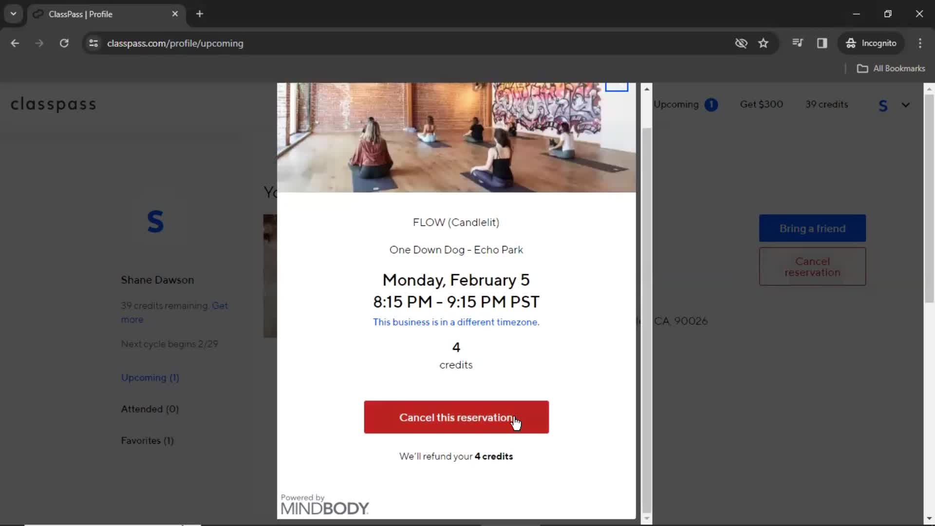 Cancelling a booking on ClassPass video thumbnail