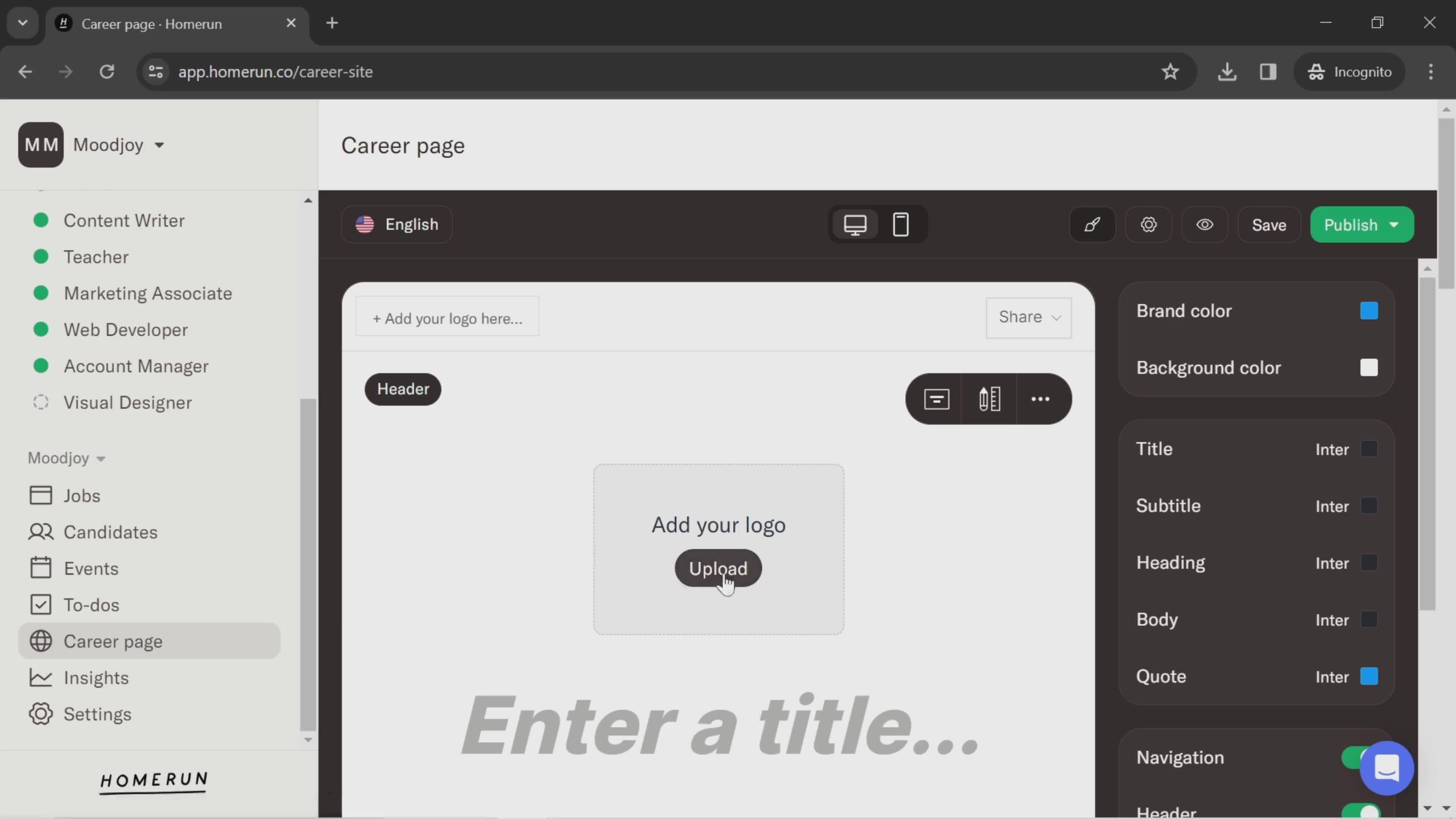 Creating a career page on Homerun video thumbnail