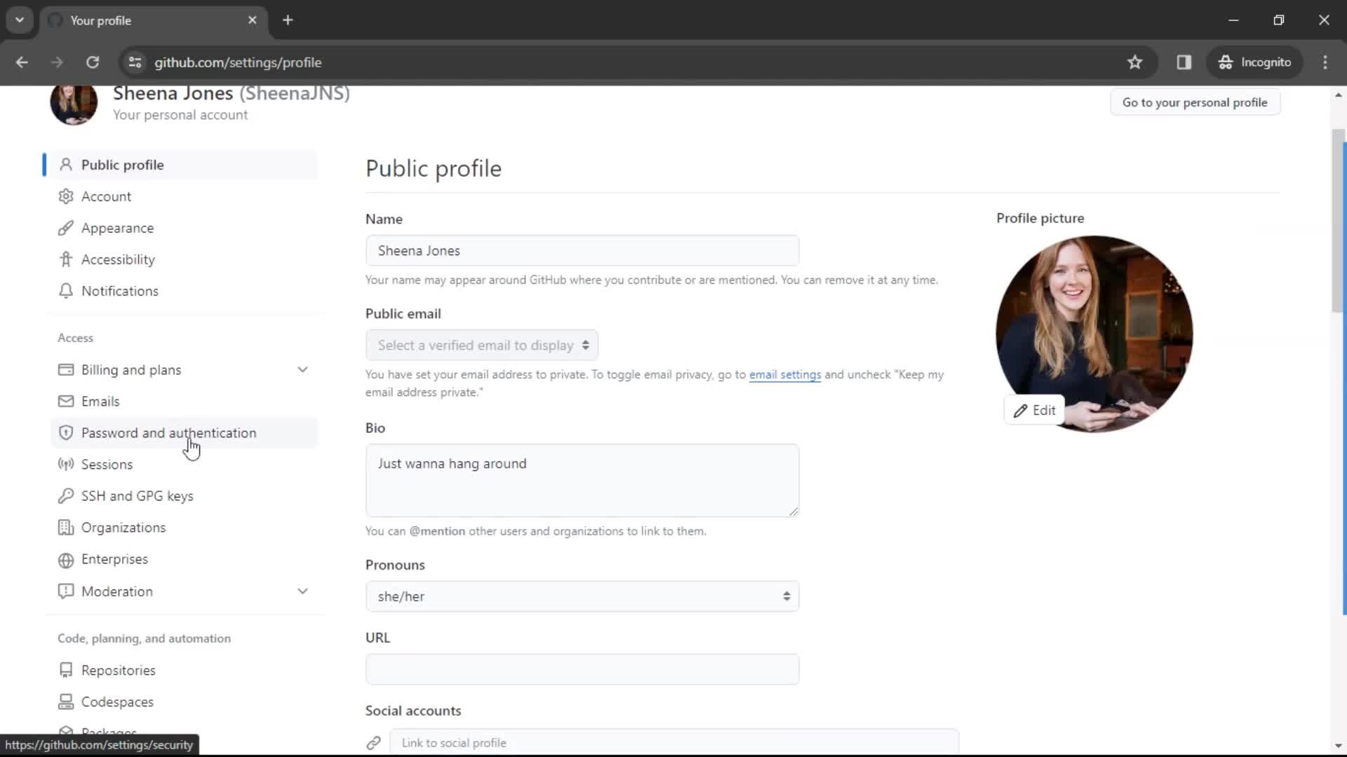 Changing password on GitHub video thumbnail