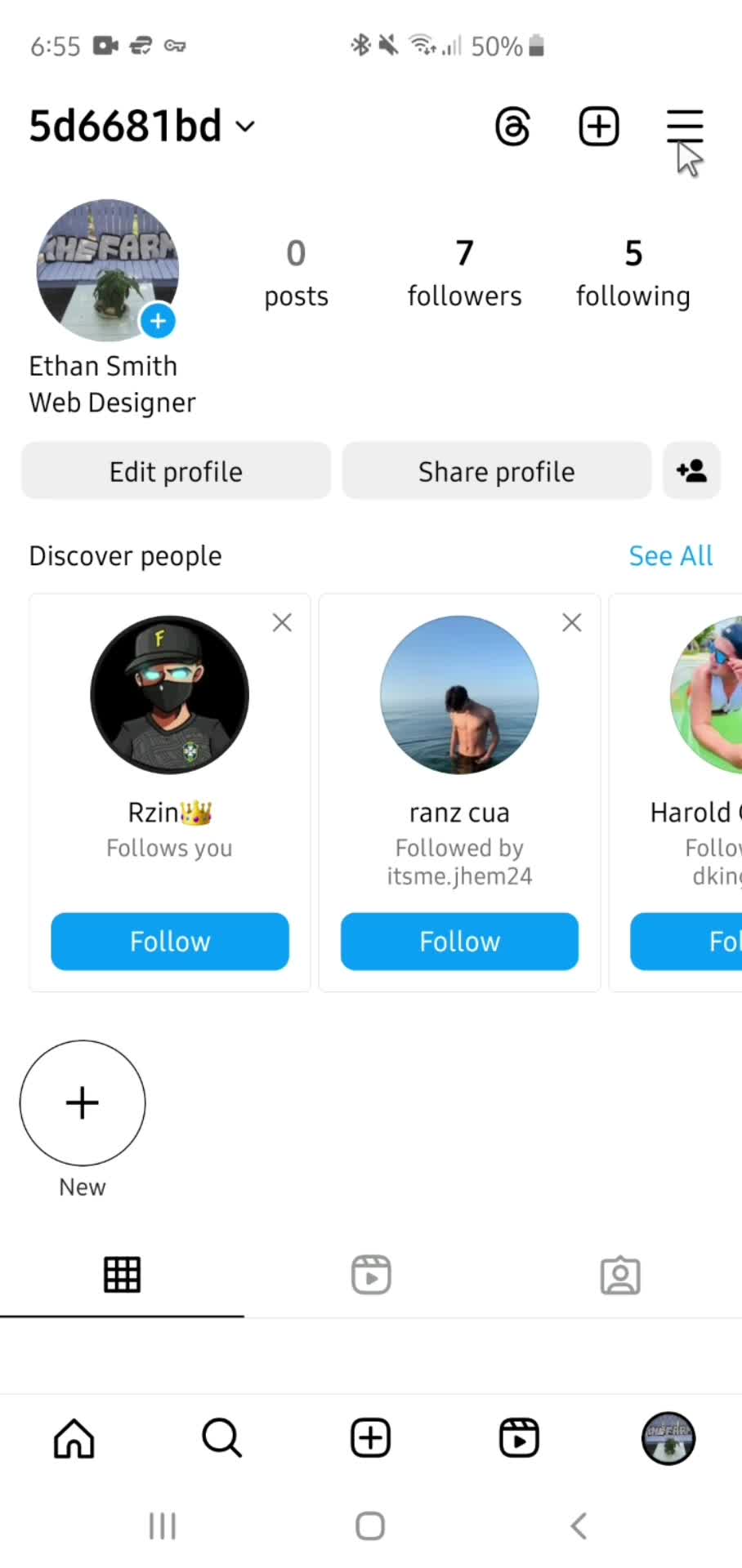 Changing password on Instagram video thumbnail