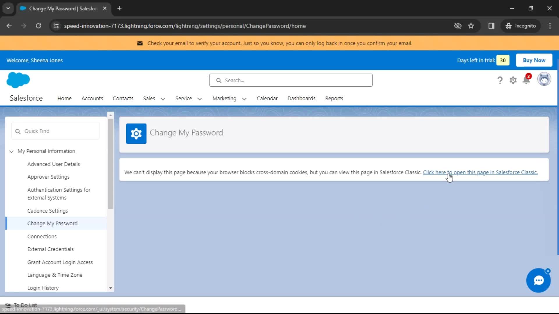 Changing password on Salesforce video thumbnail
