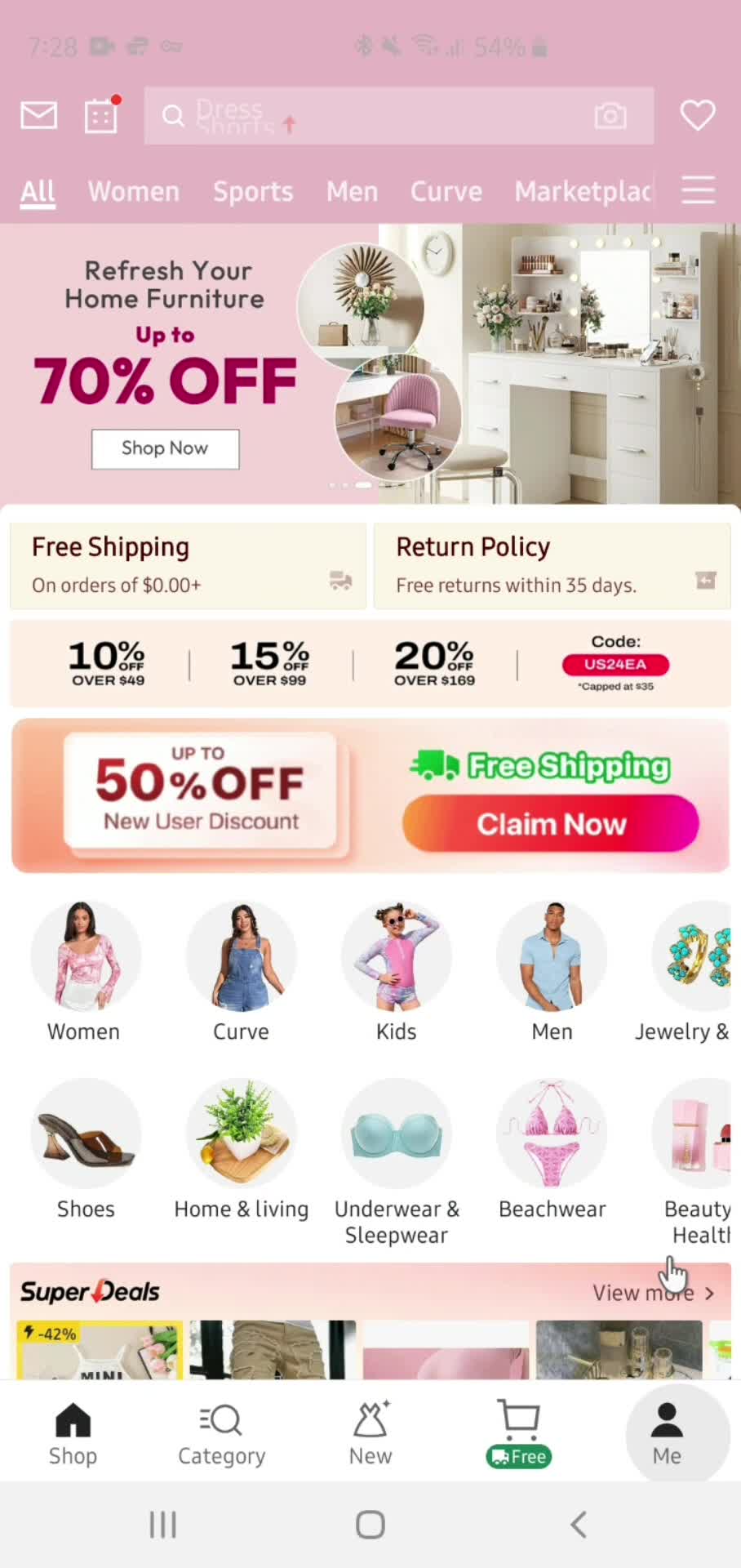 Changing password on Shein video thumbnail