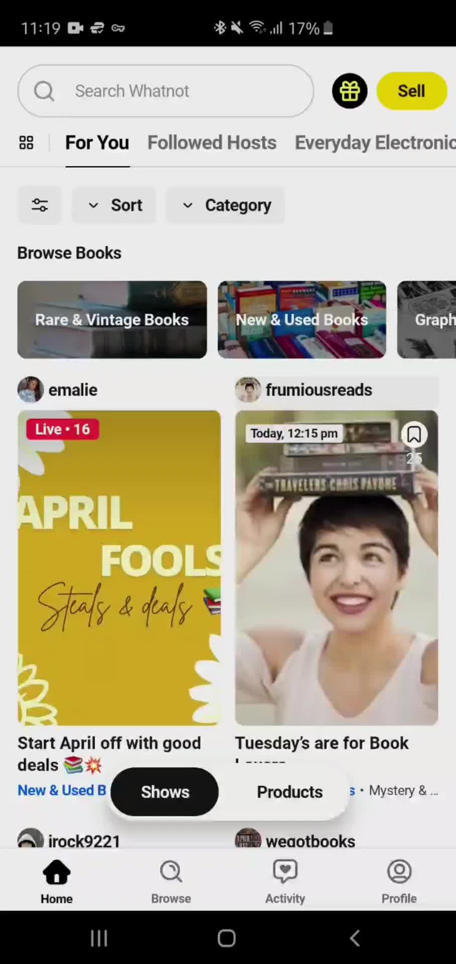 Changing password on Whatnot video thumbnail