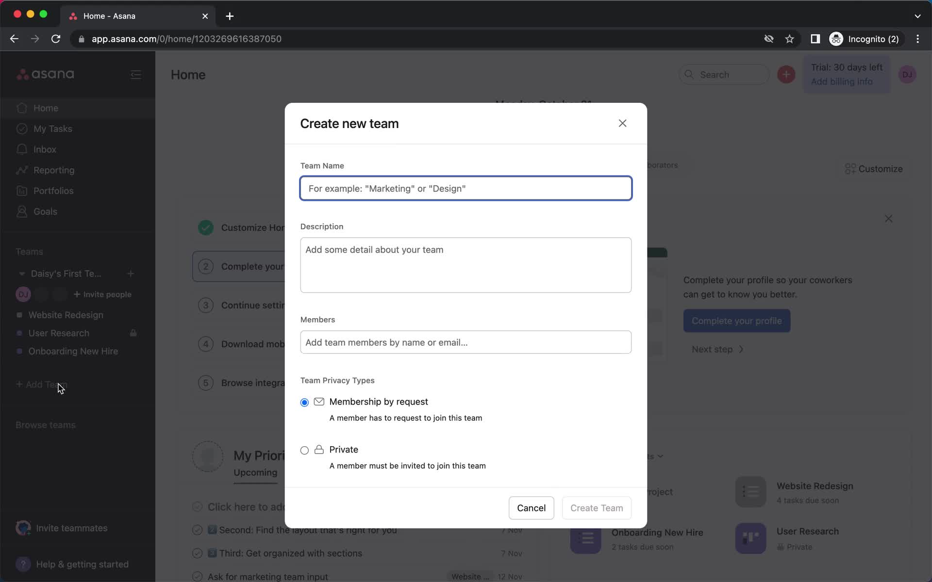 Creating a group on Asana video thumbnail