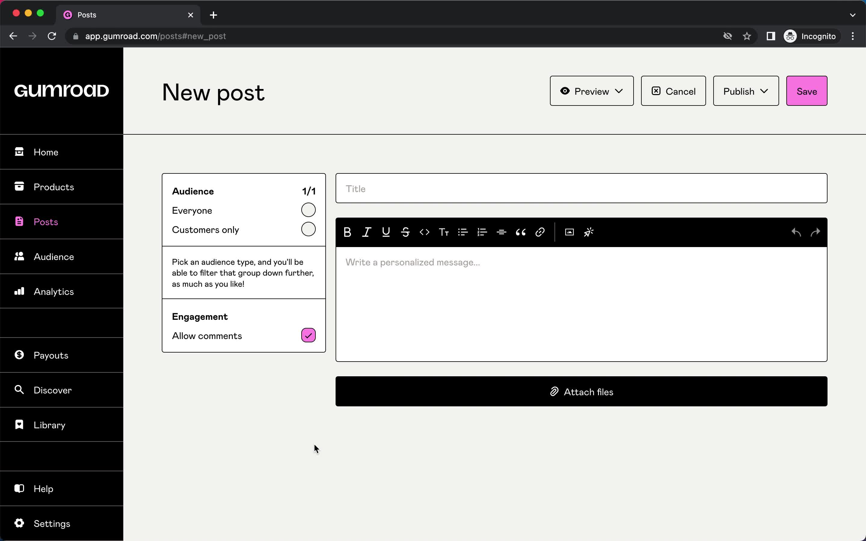 Creating a post on Gumroad video thumbnail