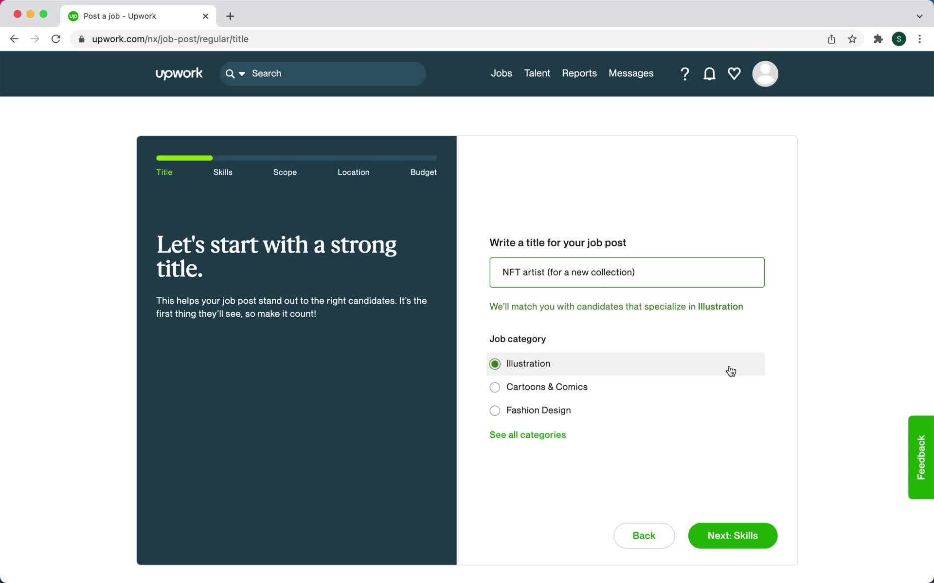 Creating a job post on Upwork video thumbnail