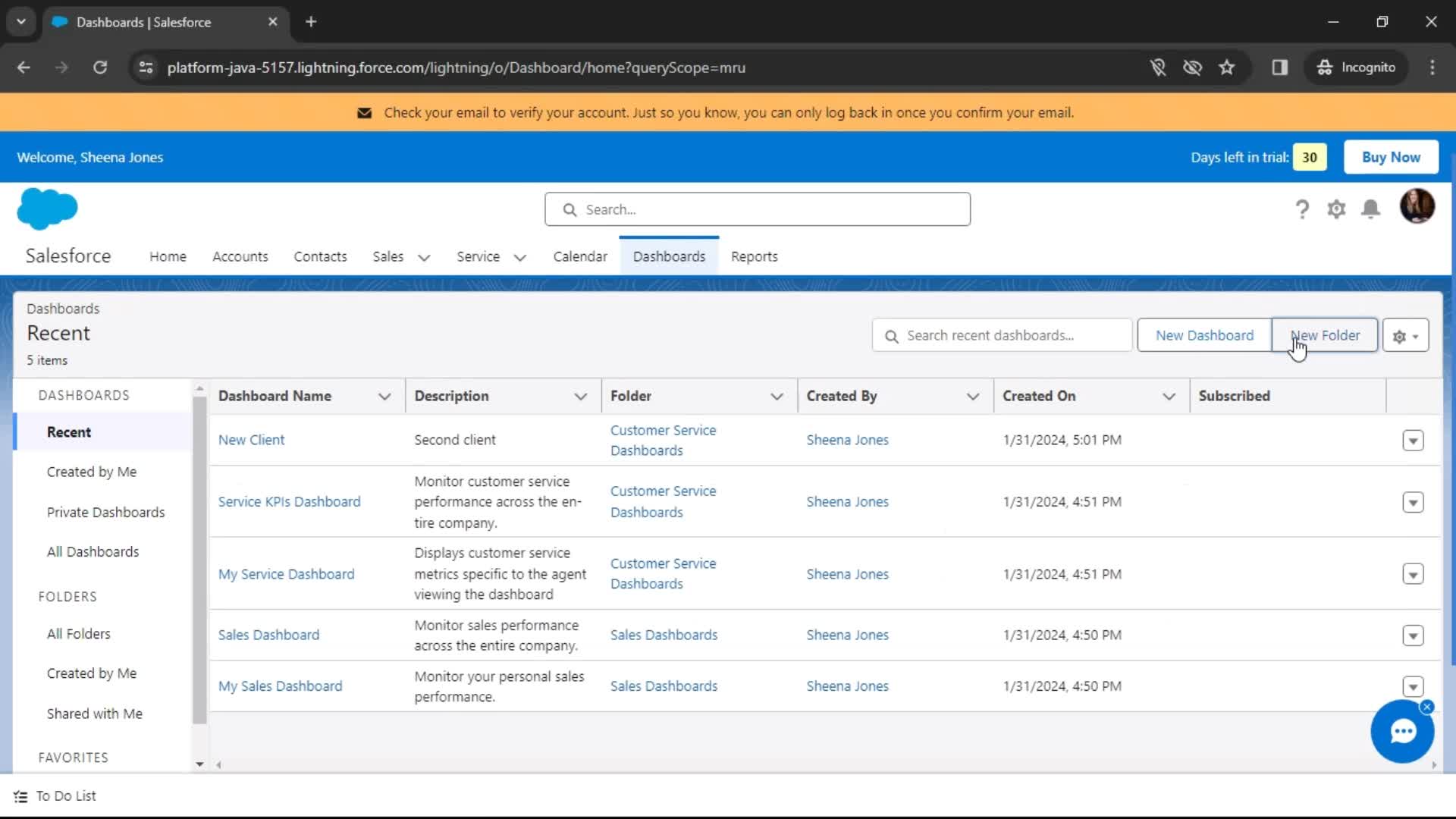 Creating a folder on Salesforce video thumbnail