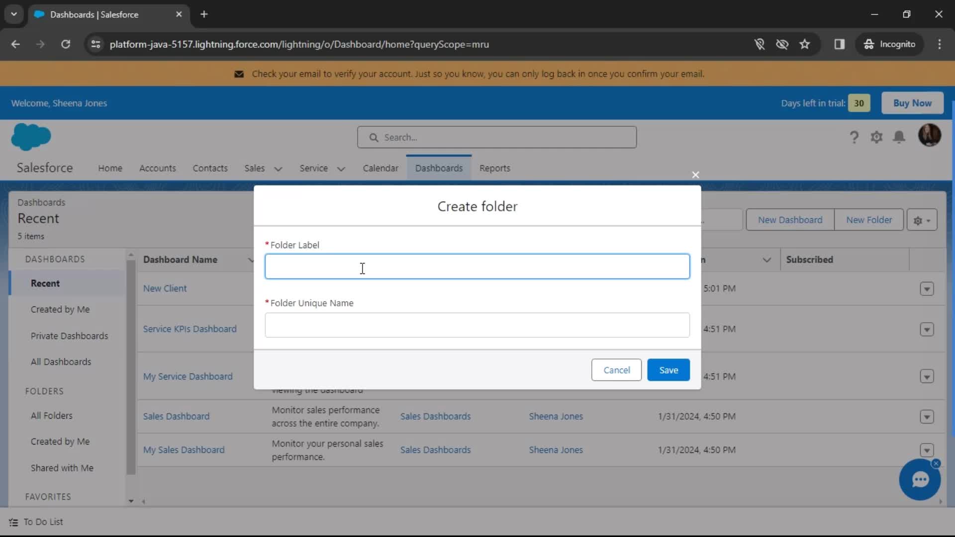 Creating a folder on Salesforce video thumbnail