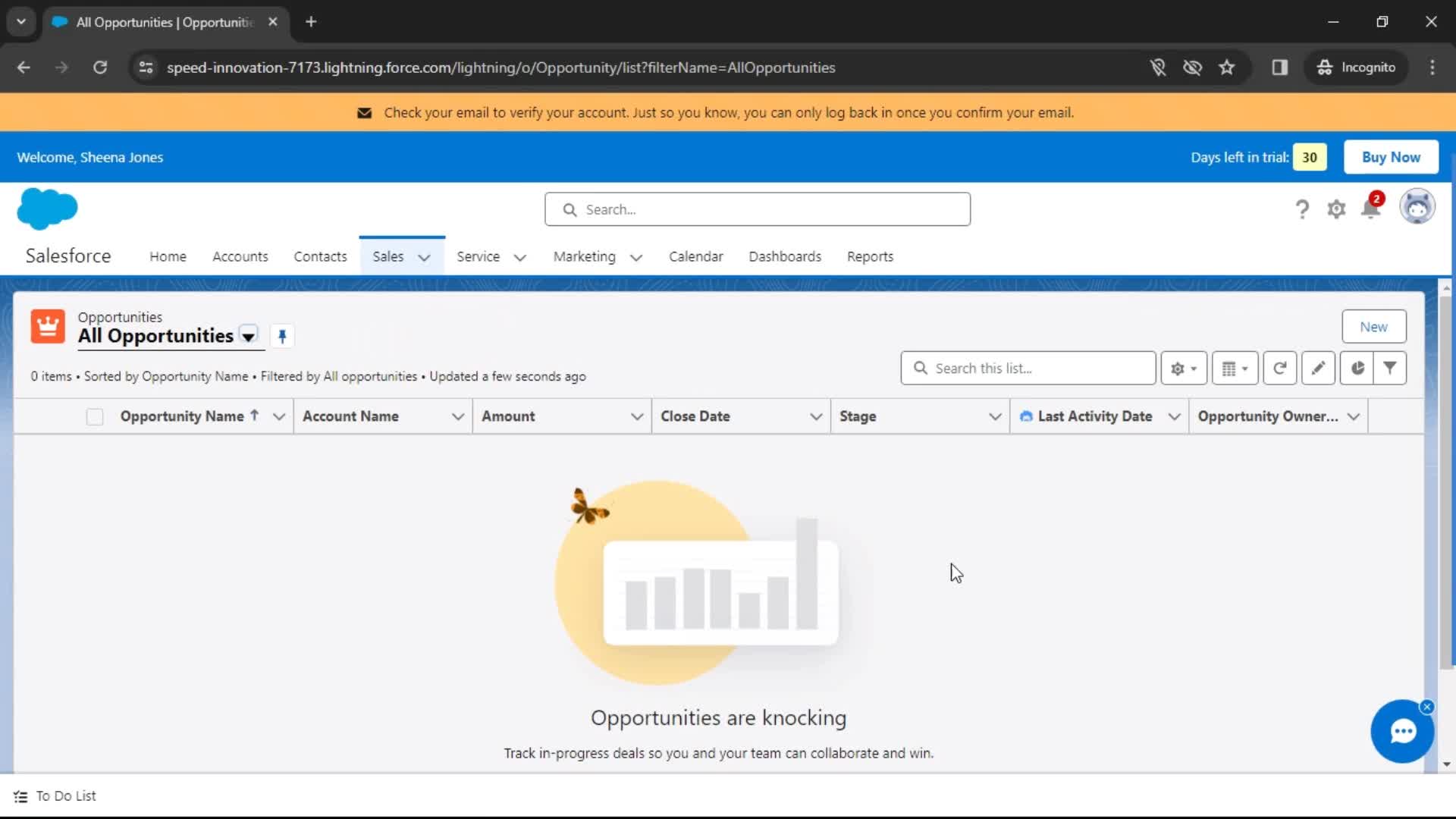 Creating new opportunity on Salesforce video thumbnail